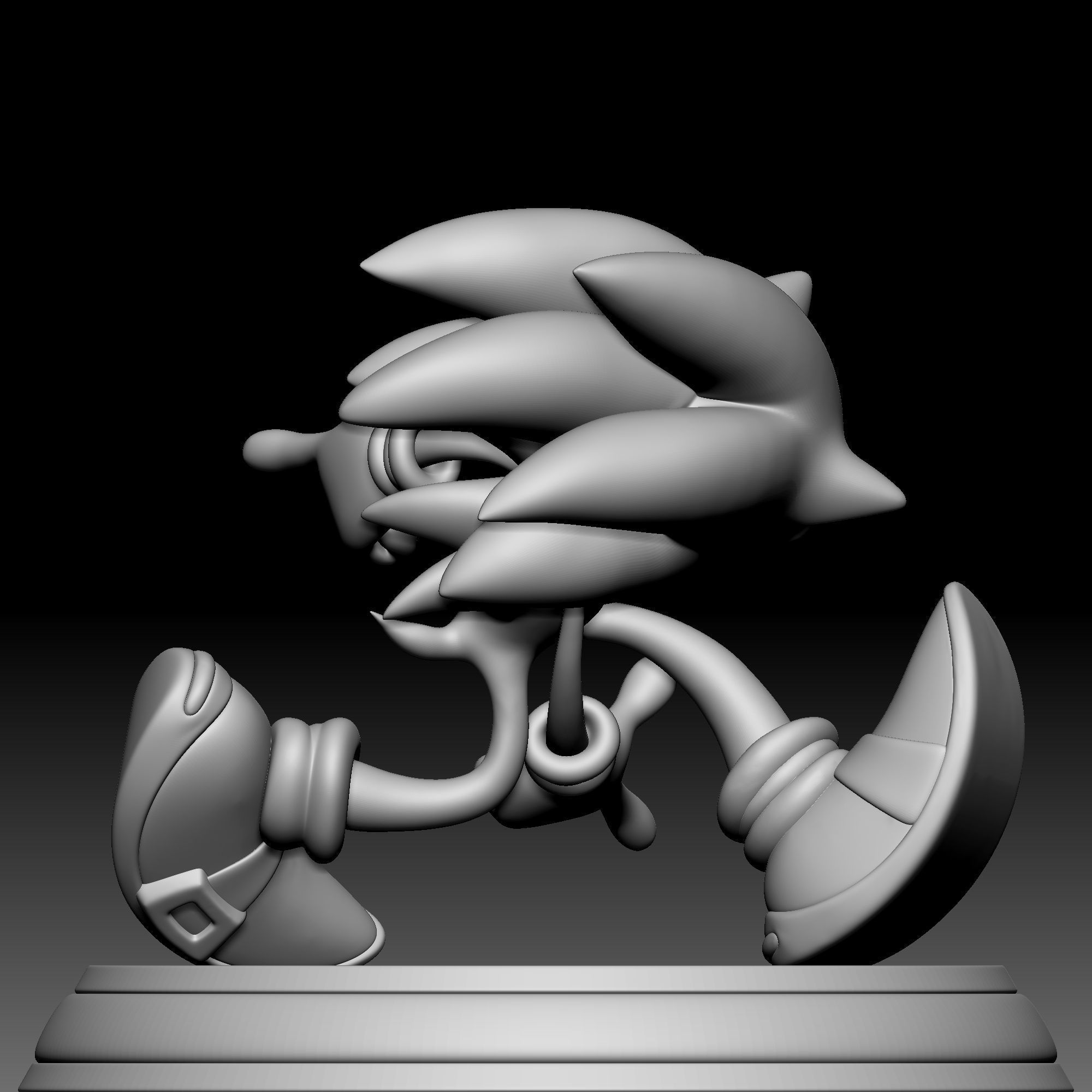 Sonic the Hedgehog 01 3D print model_3