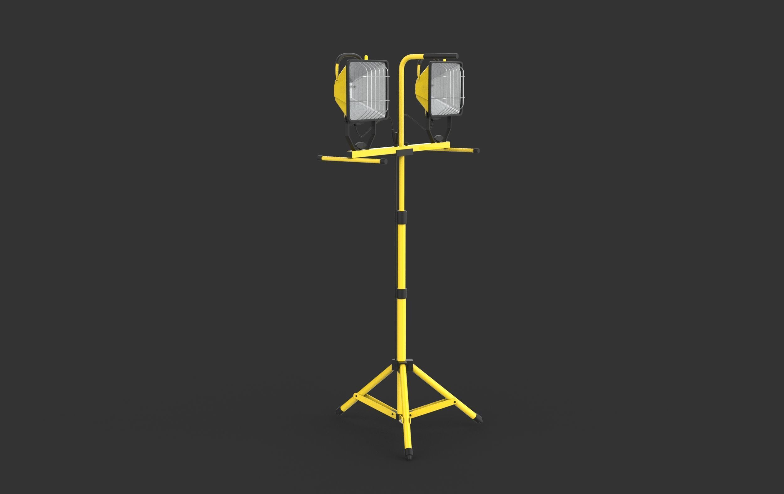 Halogen work lights  3D model_9