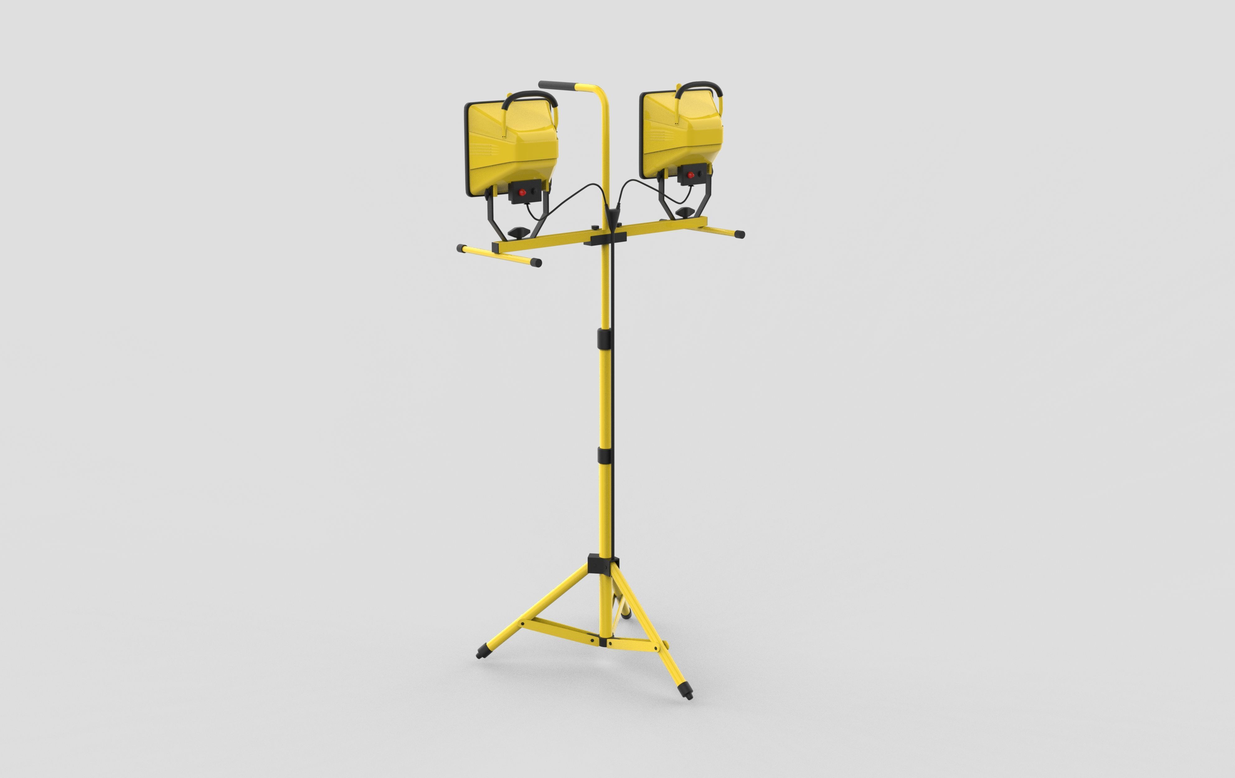 Halogen work lights  3D model_12