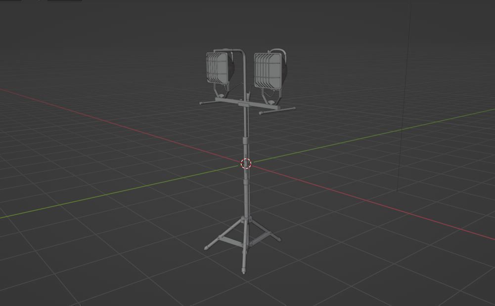 Halogen work lights  3D model_15