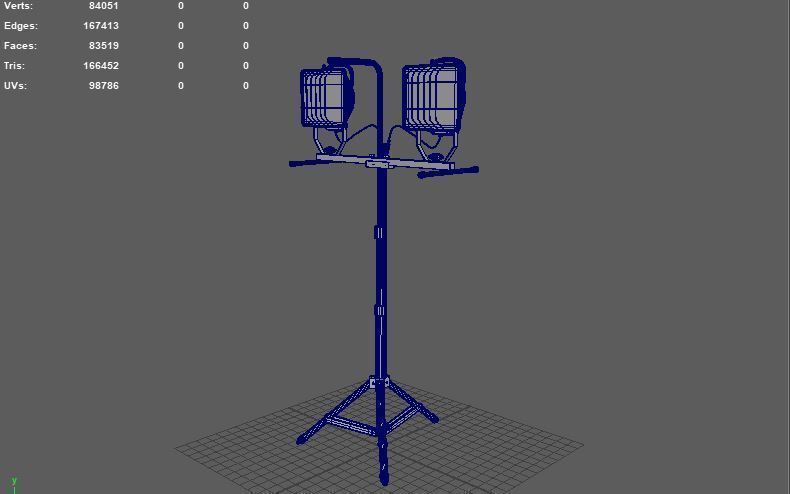 Halogen work lights  3D model_14