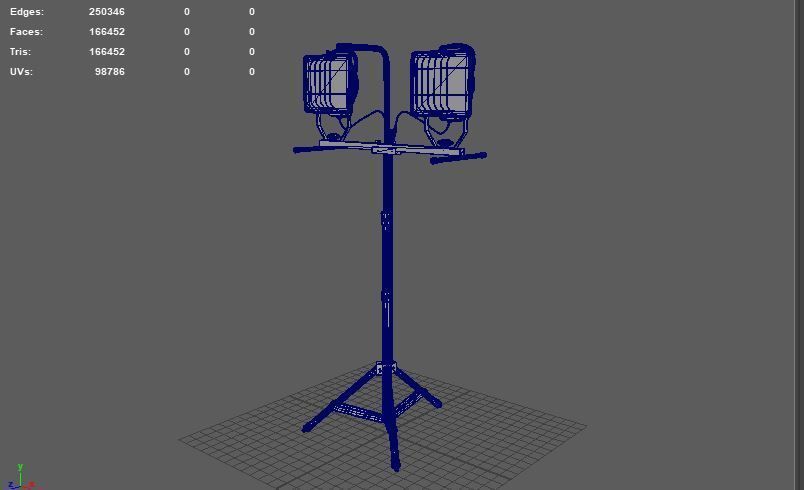 Halogen work lights  3D model_16