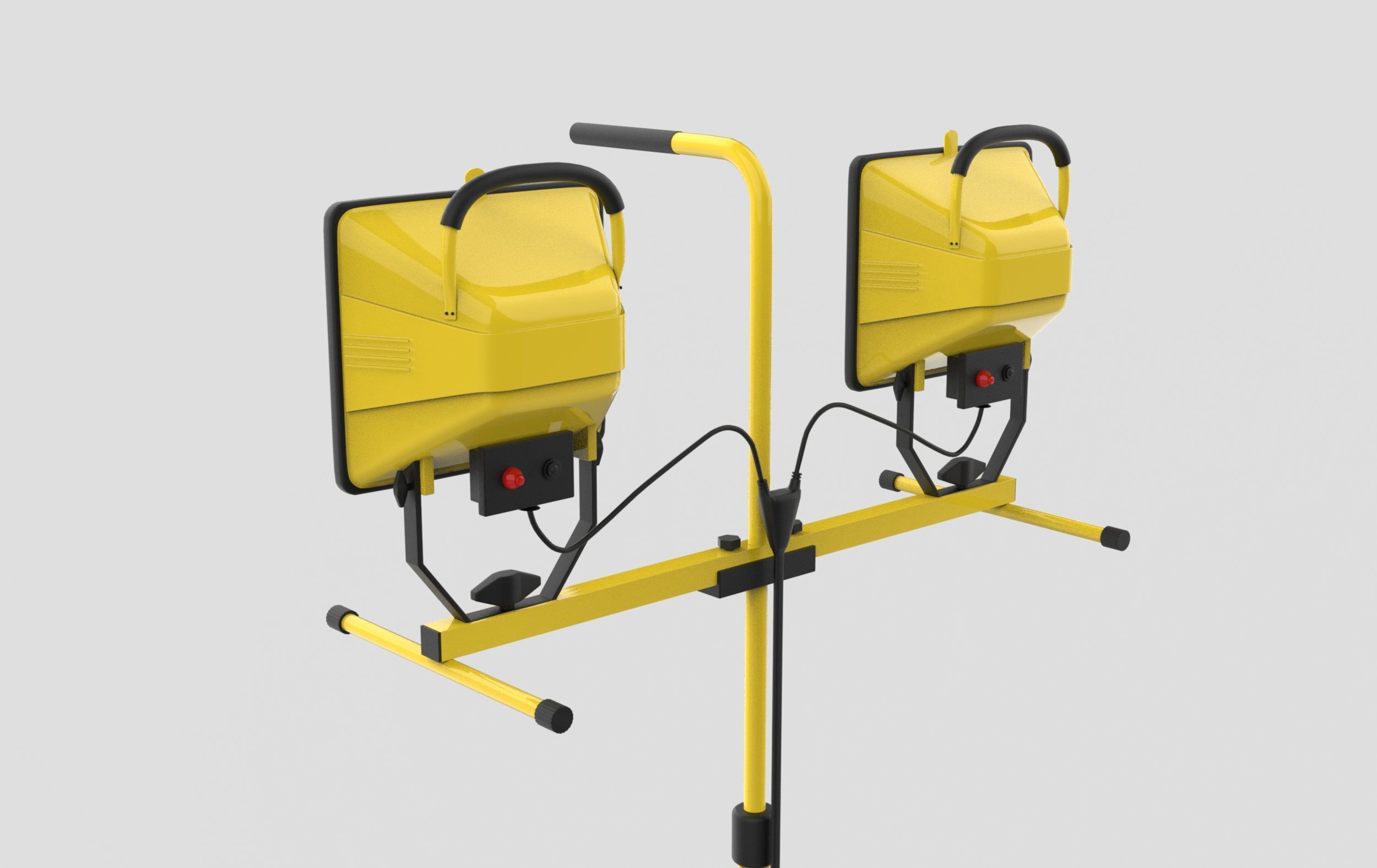 Halogen work lights  3D model_8