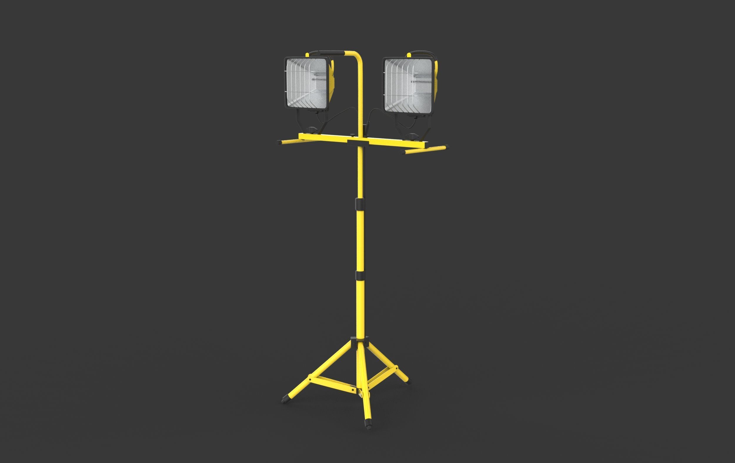 Halogen work lights  3D model_3