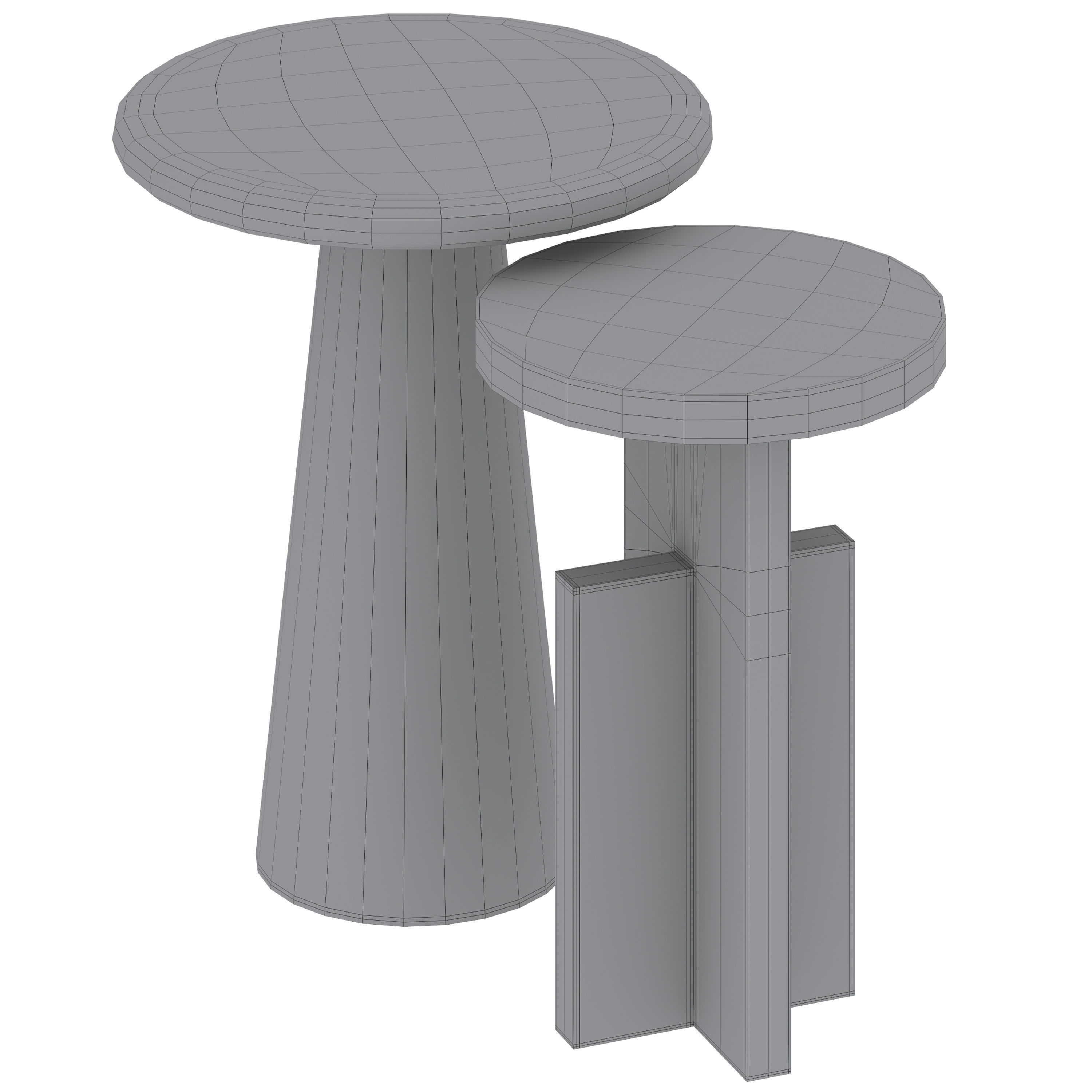 Side table Dune and Joba by Kasbah design 3D model_4