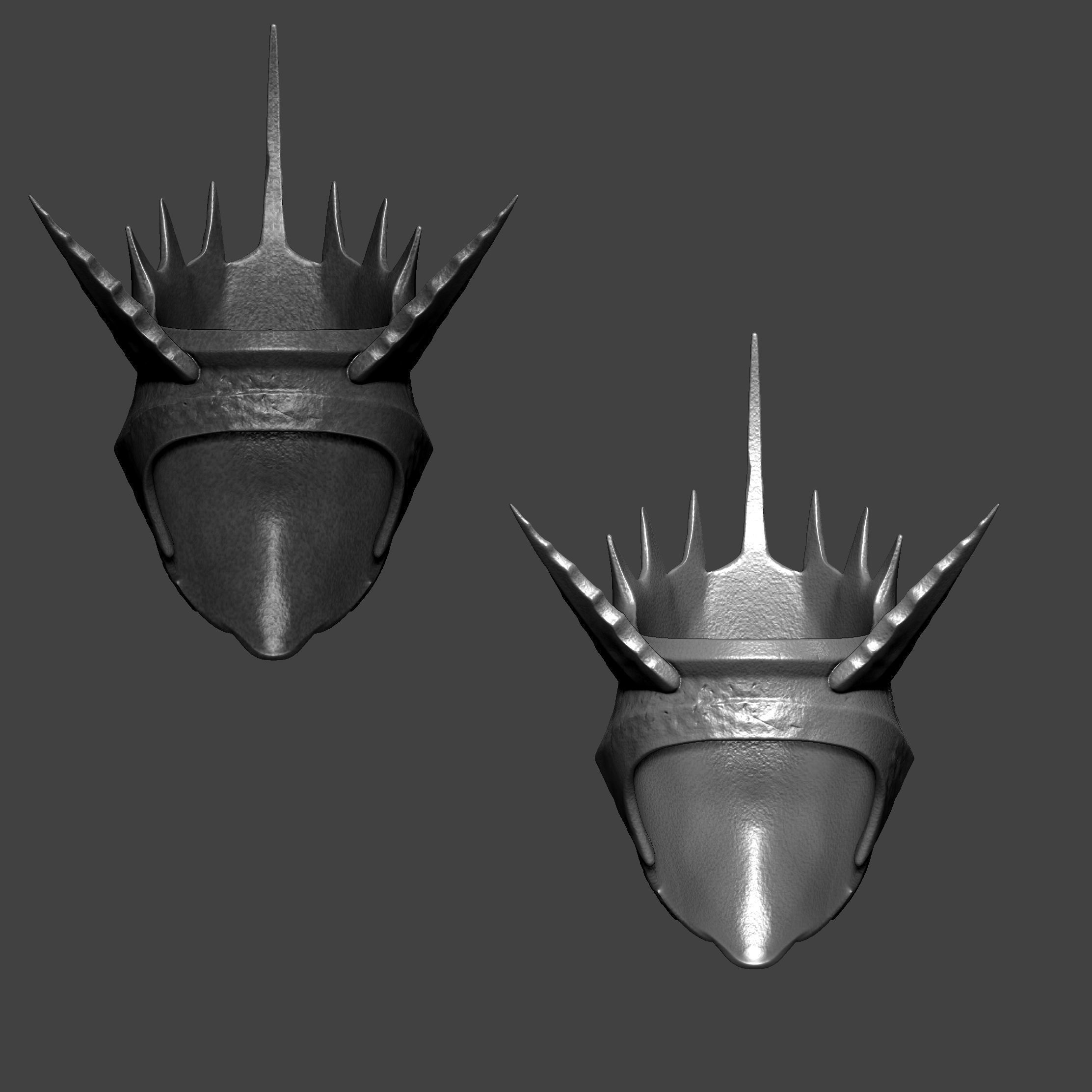 Display purposesThe Lord of the Rings Mouth of Sauron Art Mask 3D print model_9