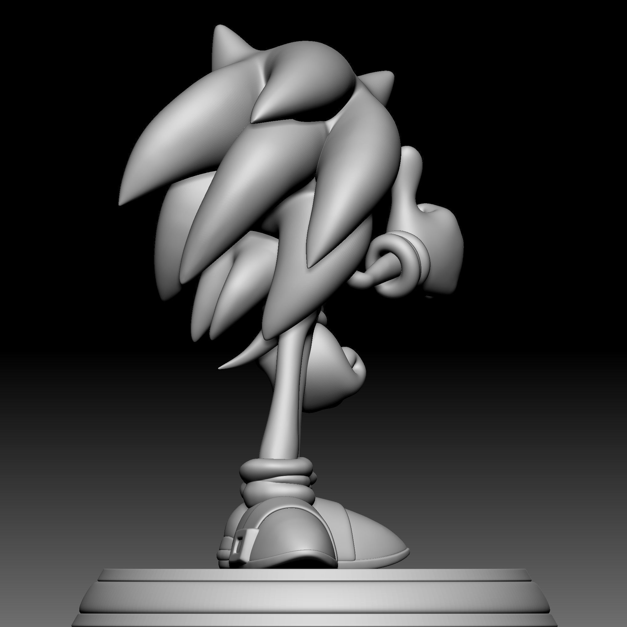 Sonic the Hedgehog 02 3D print model_5