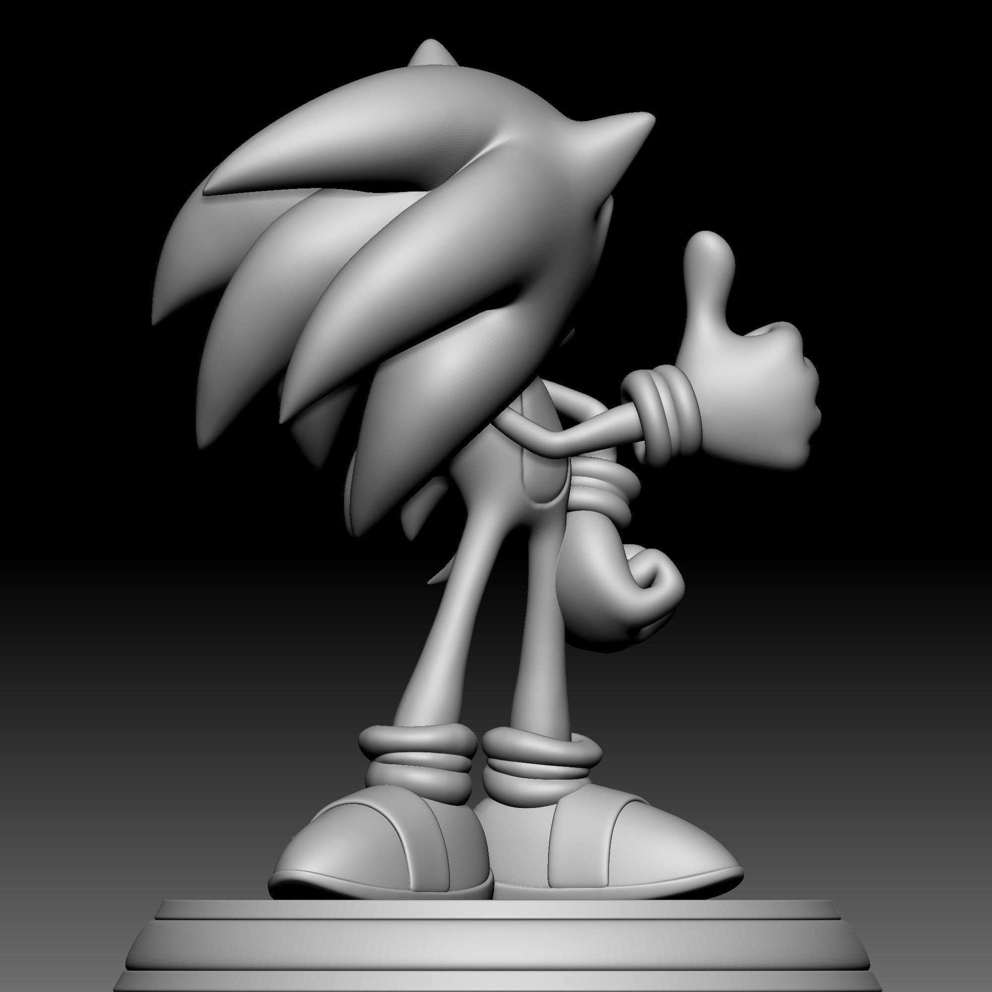 Sonic the Hedgehog 02 3D print model_4