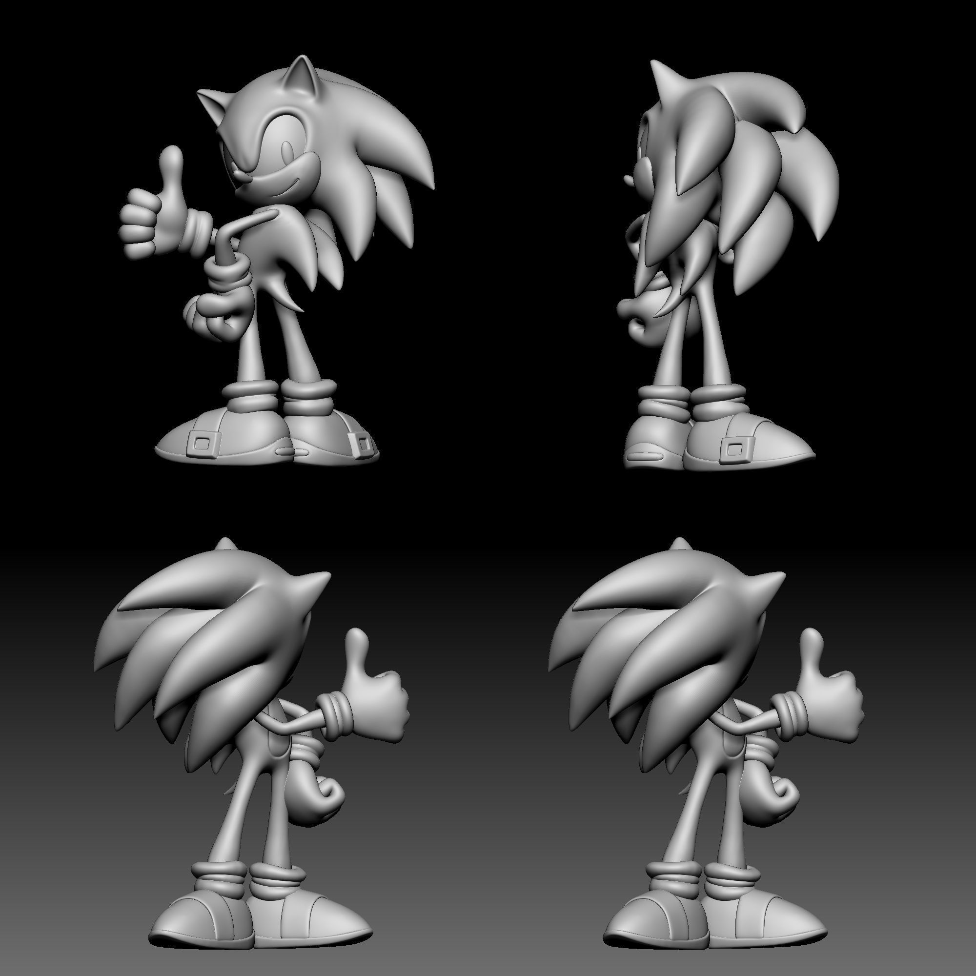 Sonic the Hedgehog 02 3D print model_9