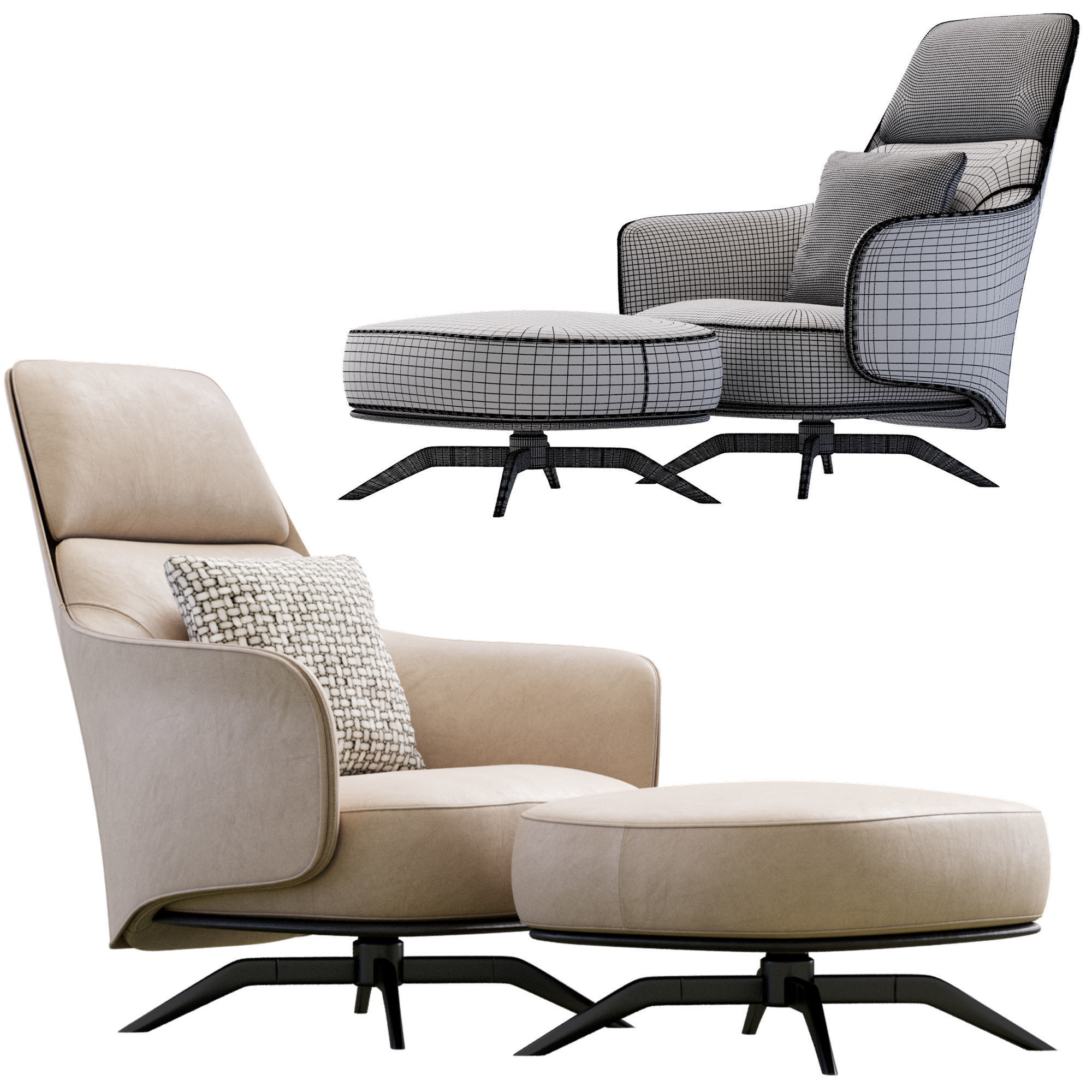 Kaori Lounge By Poliform 3D model_3