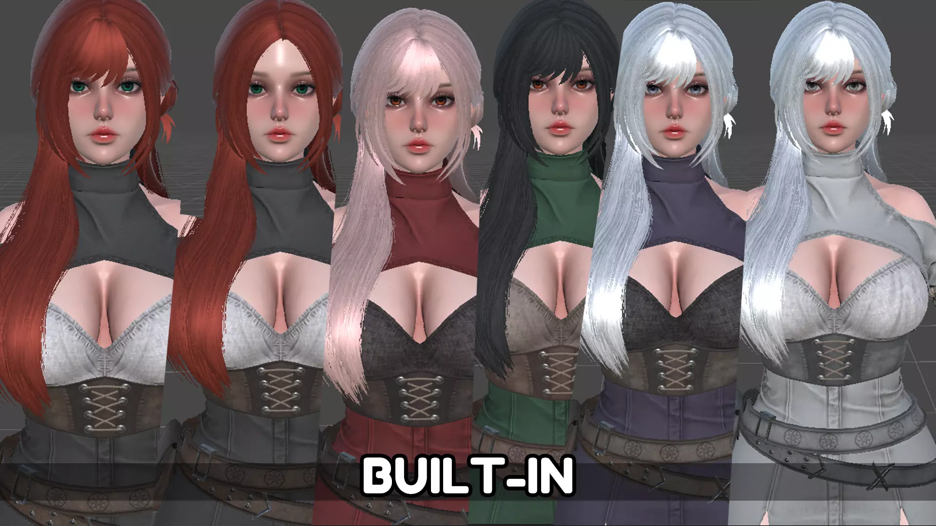 Mage Girl Aliya Low-poly 3D model_17