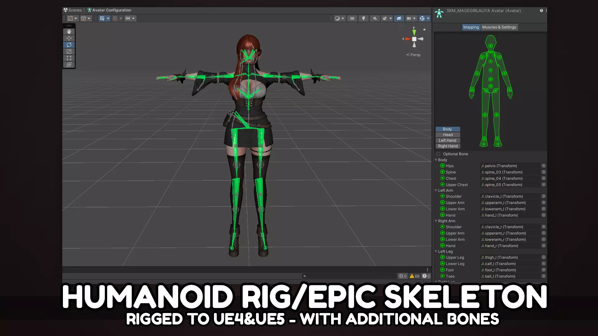 Mage Girl Aliya Low-poly 3D model_8