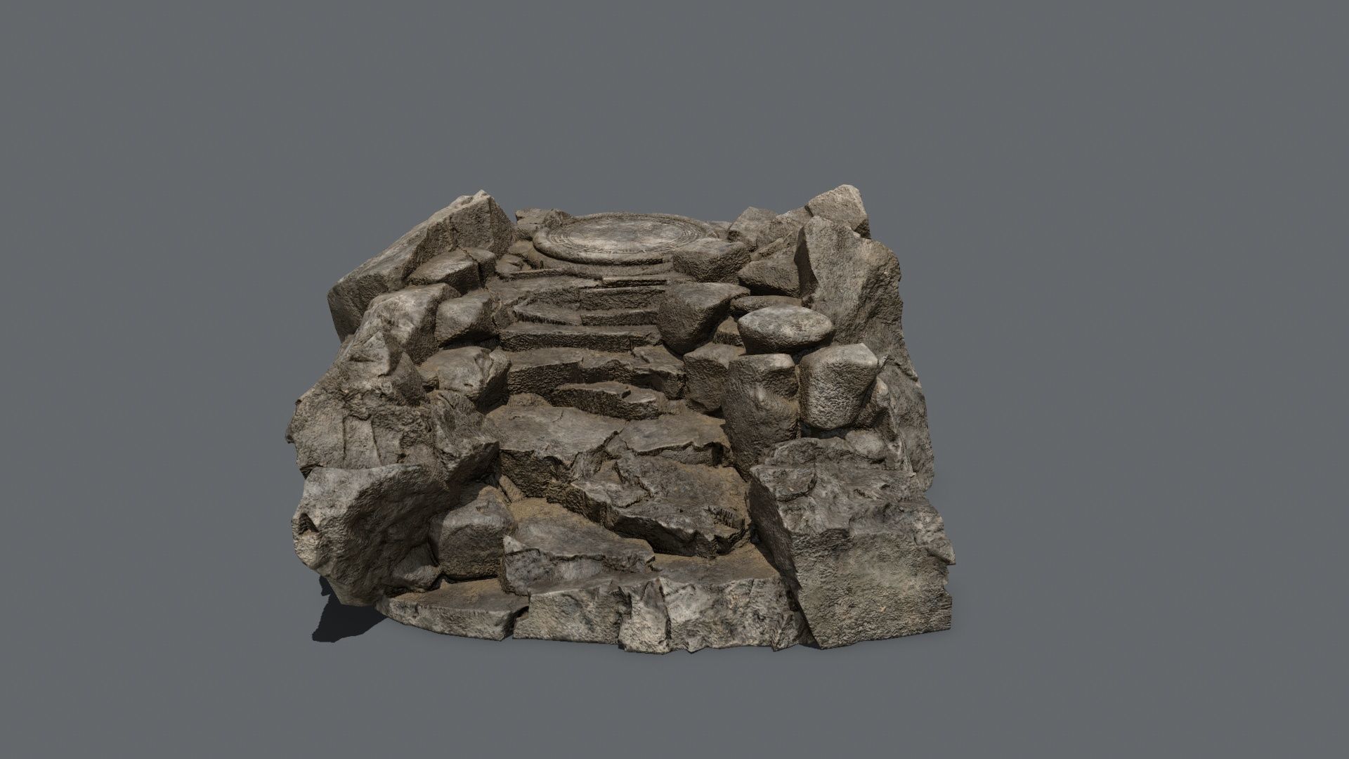 old temple Low-poly 3D model_11