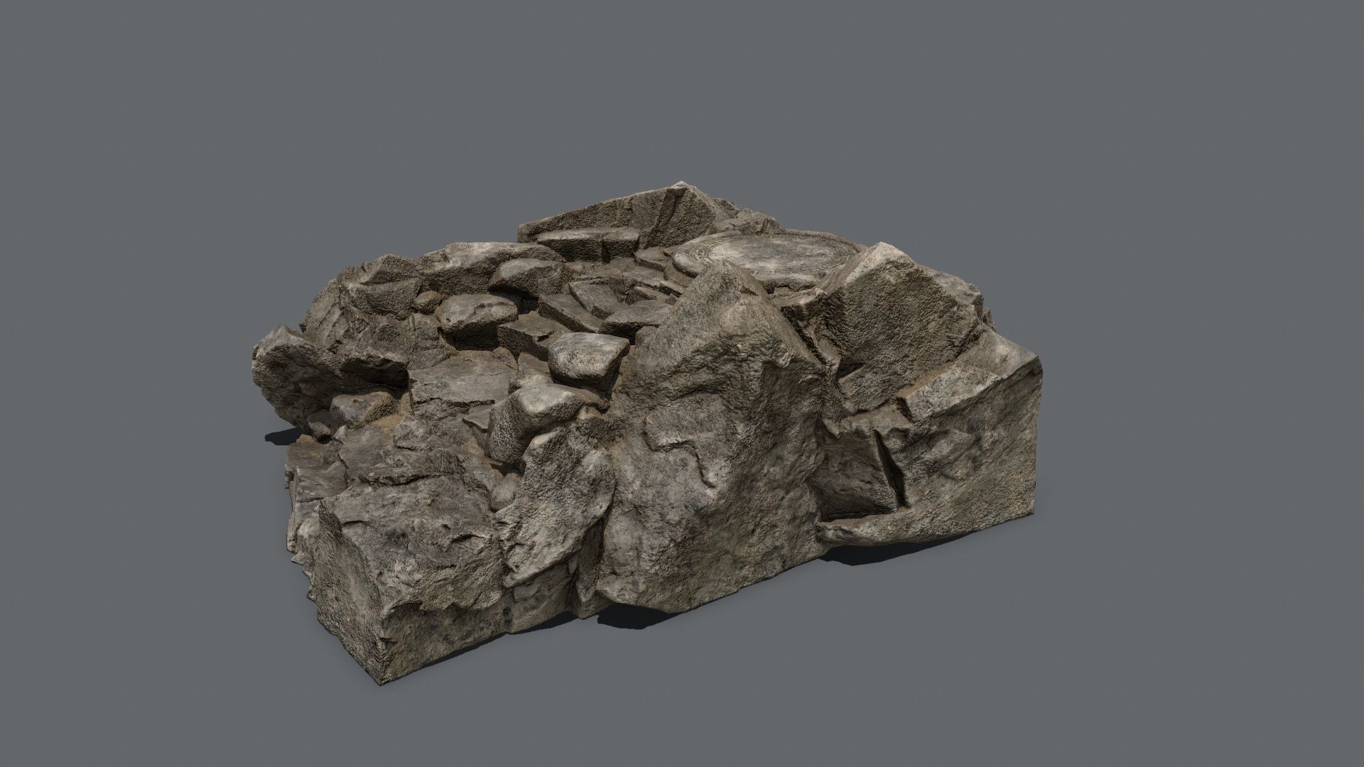 old temple Low-poly 3D model_3