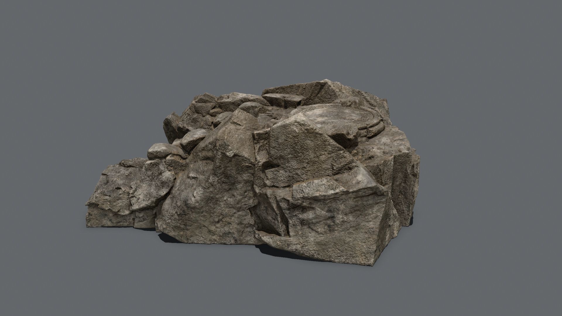 old temple Low-poly 3D model_4