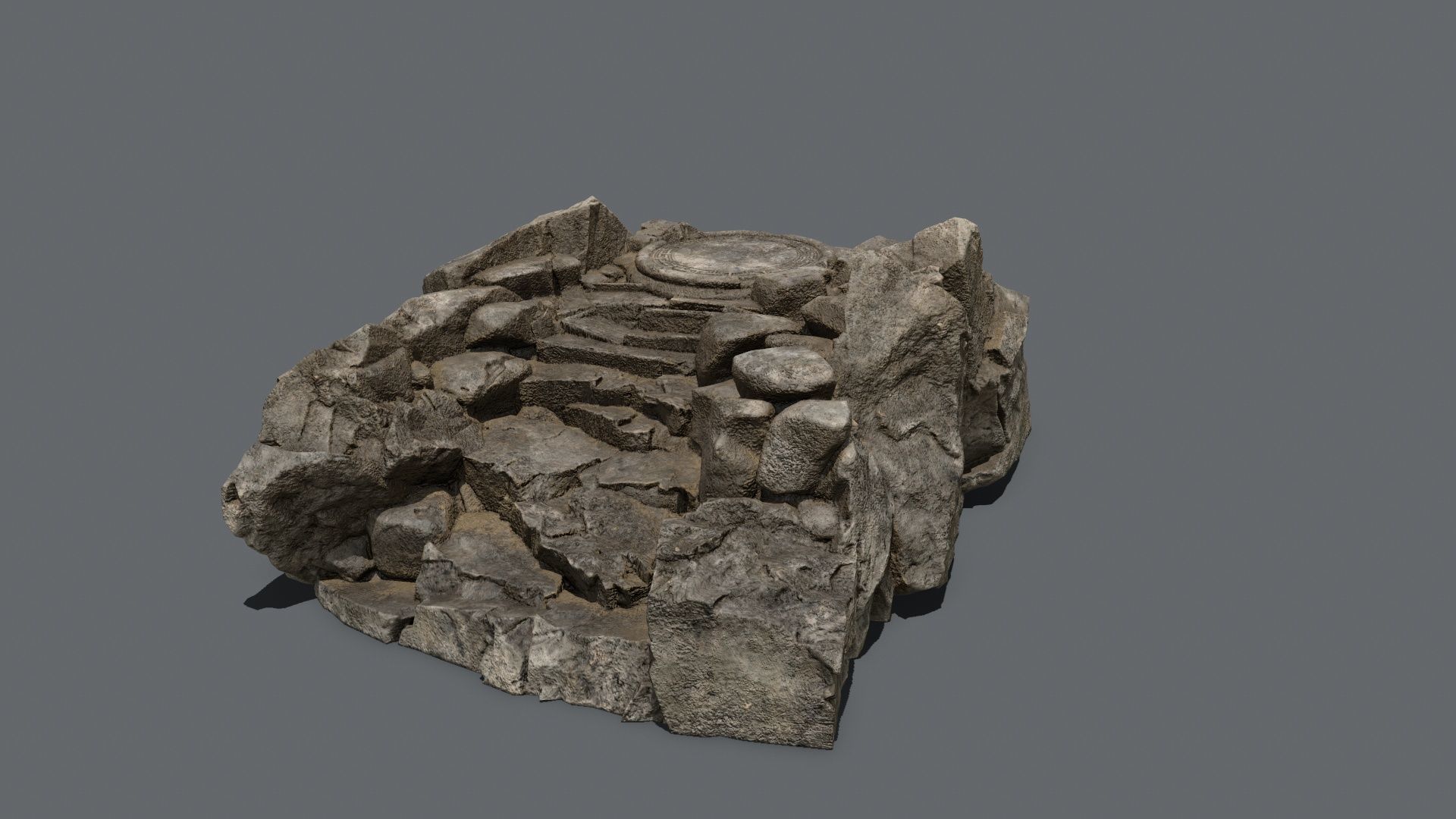 old temple Low-poly 3D model_2