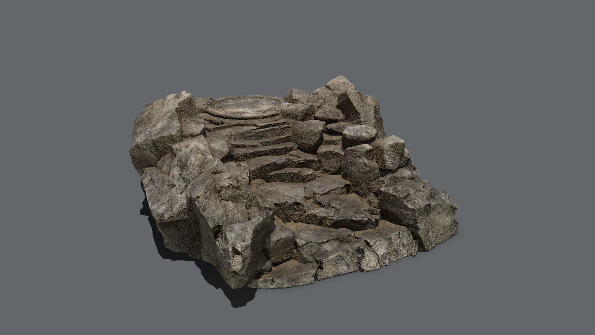 old temple Low-poly 3D model_10