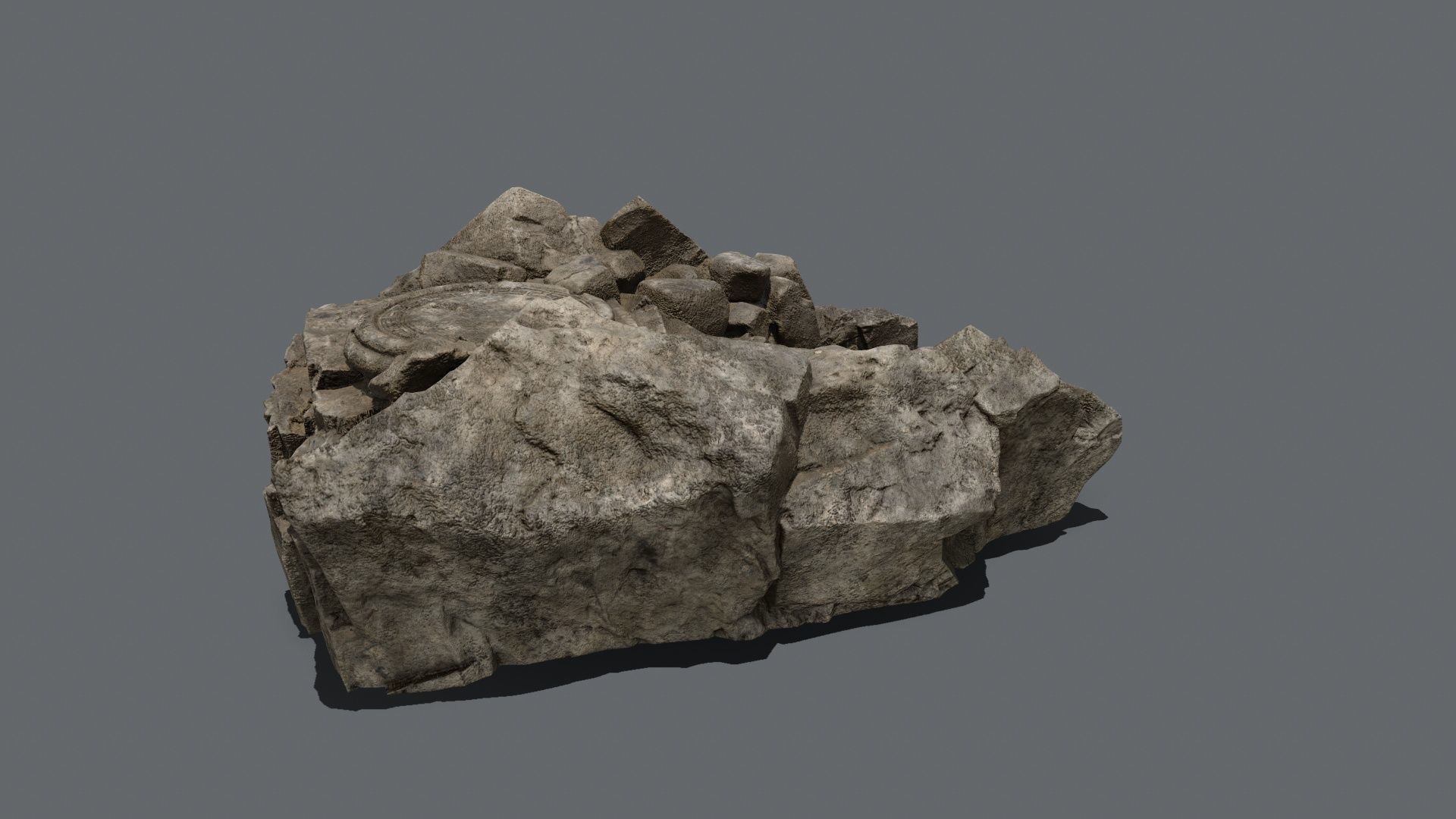 old temple Low-poly 3D model_8