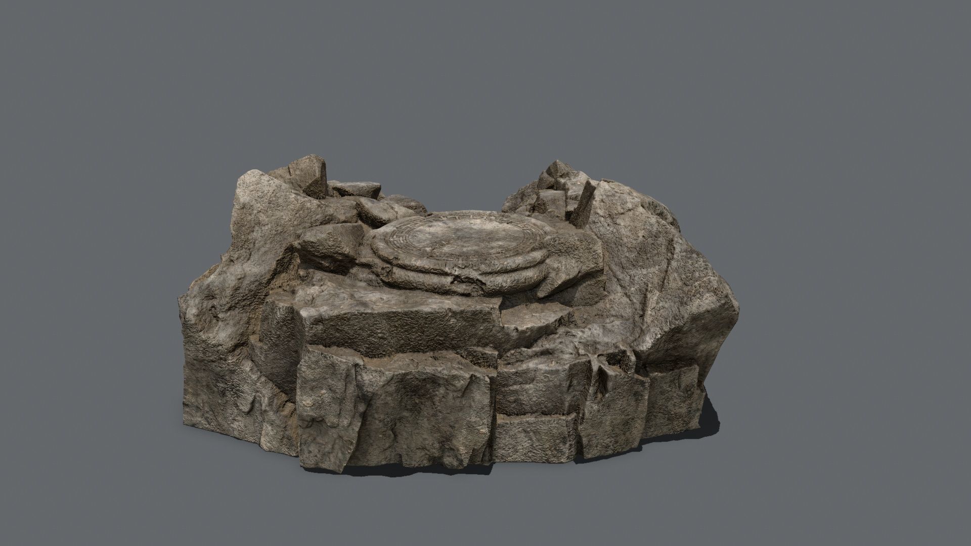 old temple Low-poly 3D model_6