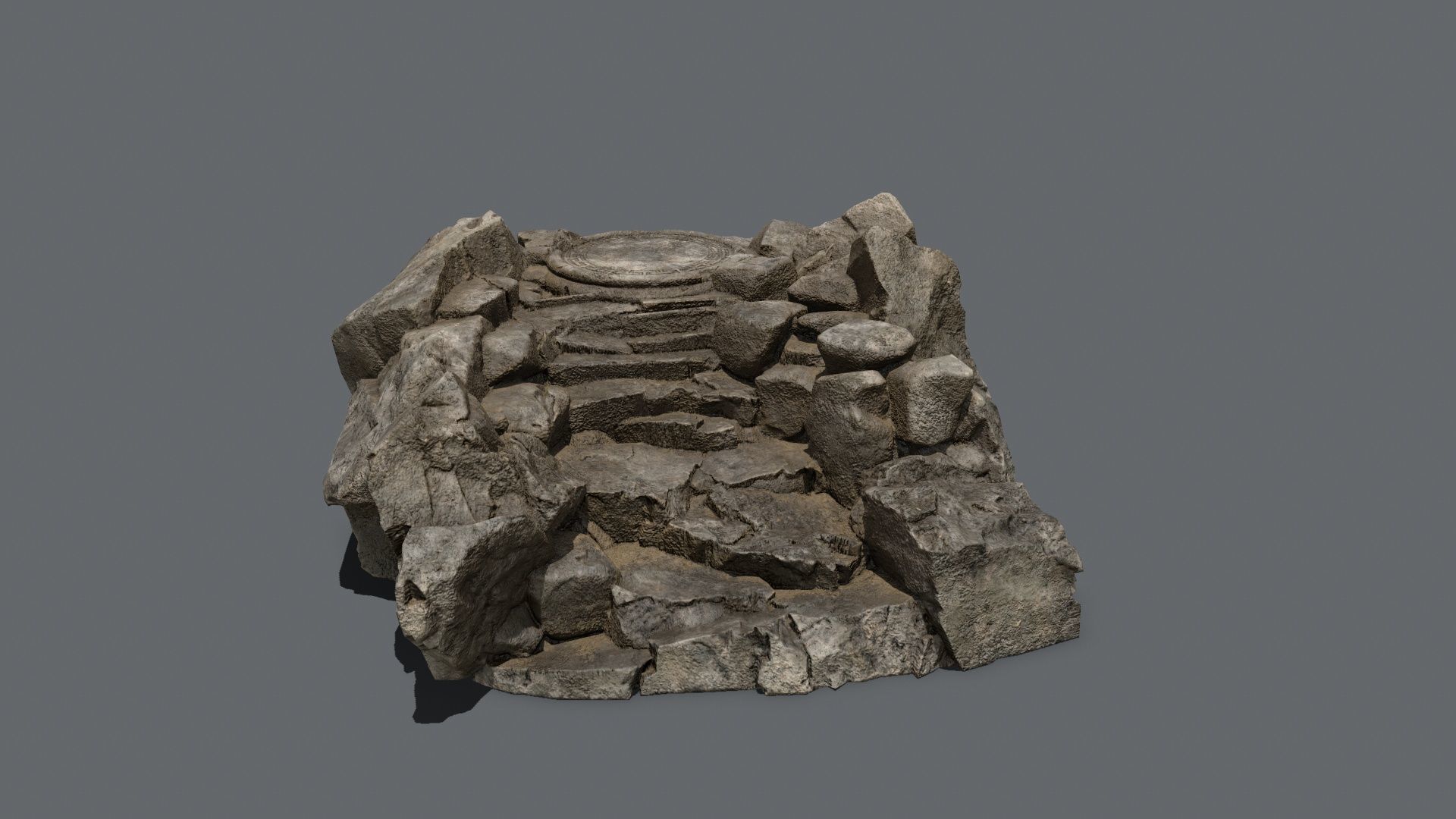 old temple Low-poly 3D model_1