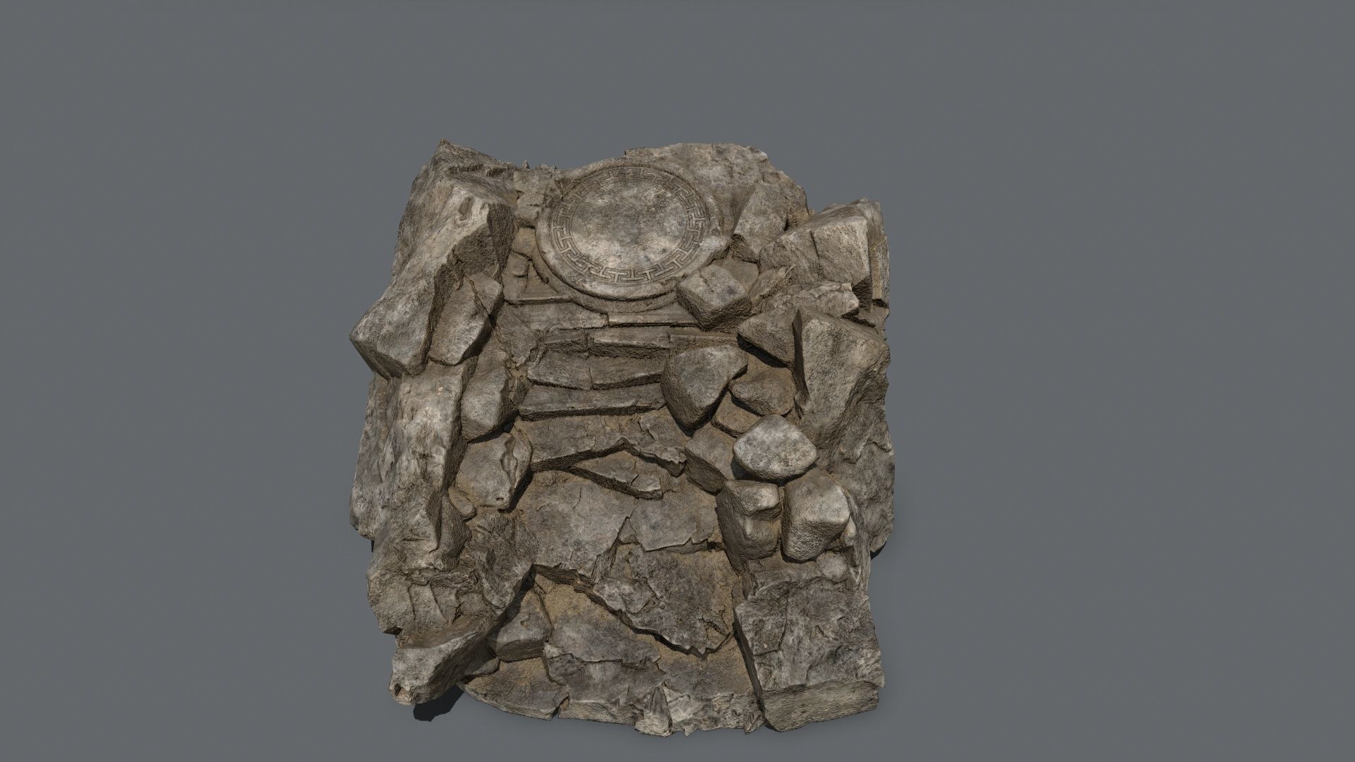 old temple Low-poly 3D model_12