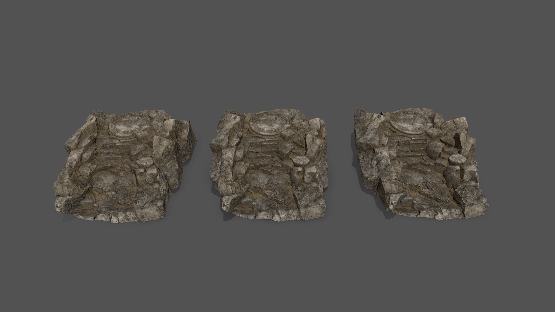 old temple Low-poly 3D model_13