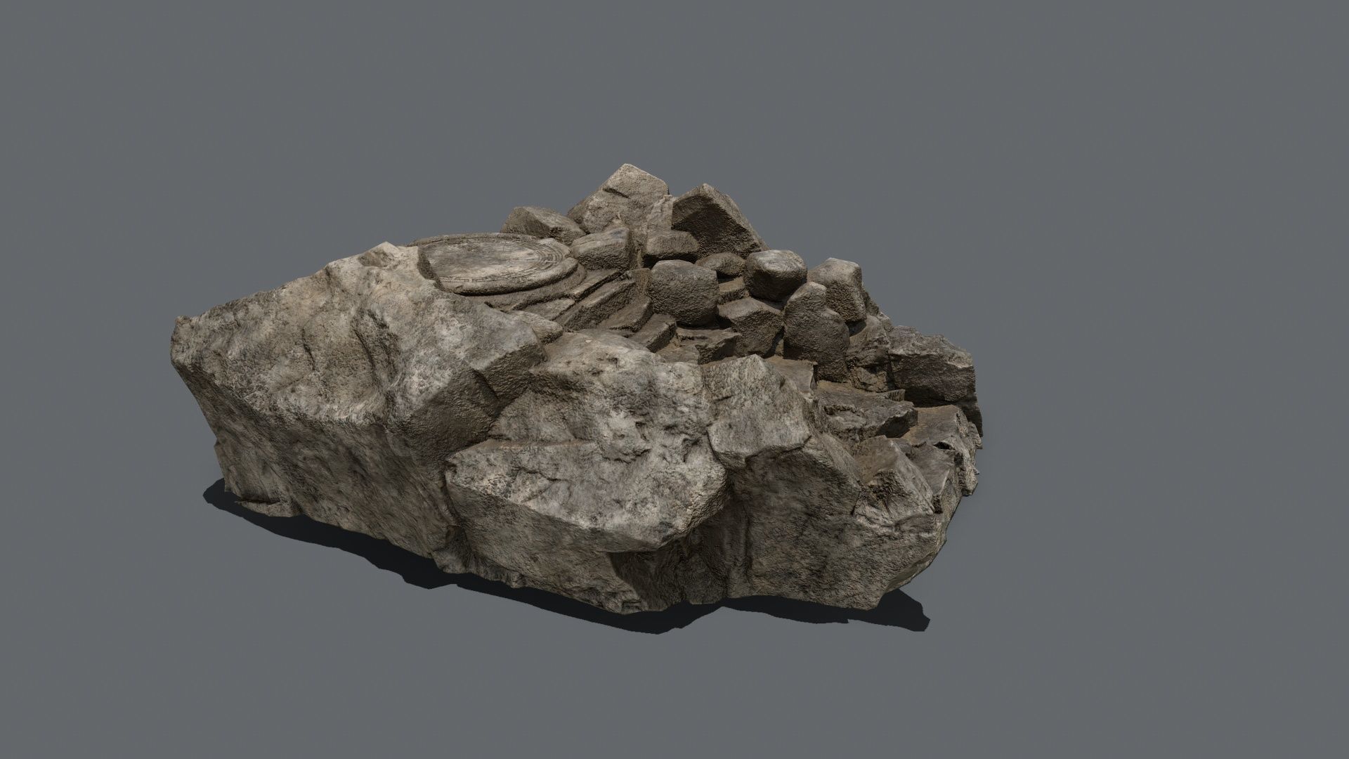 old temple Low-poly 3D model_9