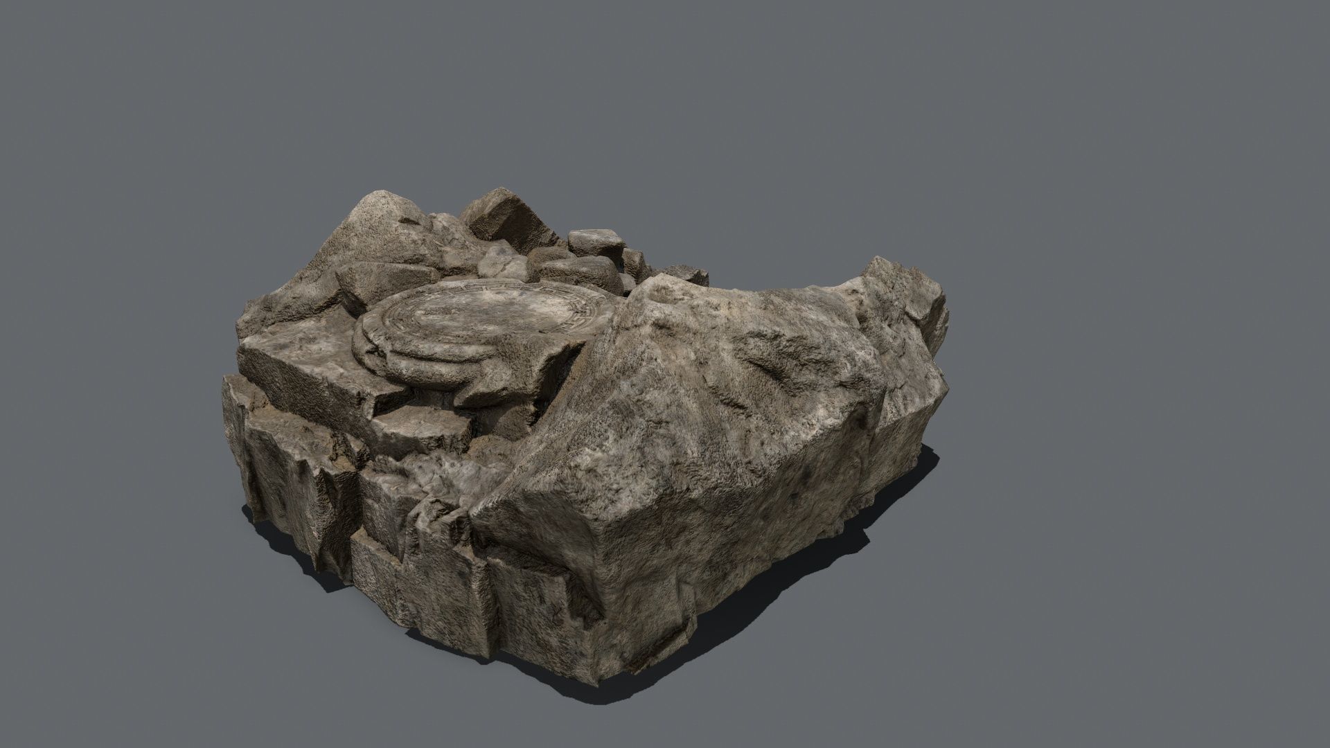 old temple Low-poly 3D model_7