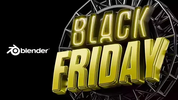 Selo 3D - Black Friday - Blender