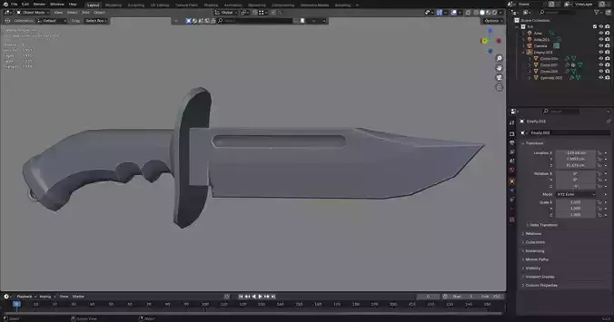 Military Knife 3D