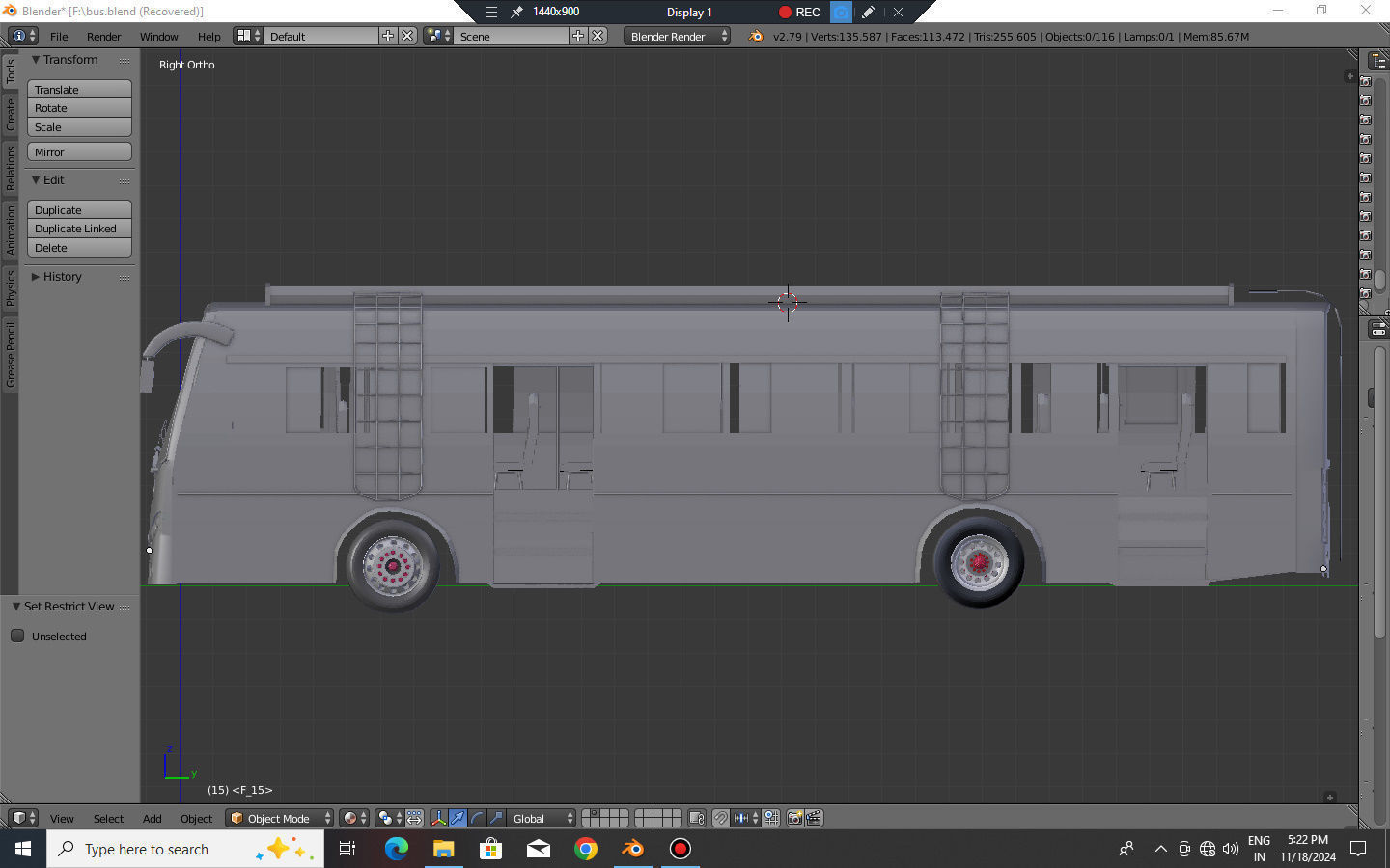 bus 3d model - vehicles Low-poly 3D model_7