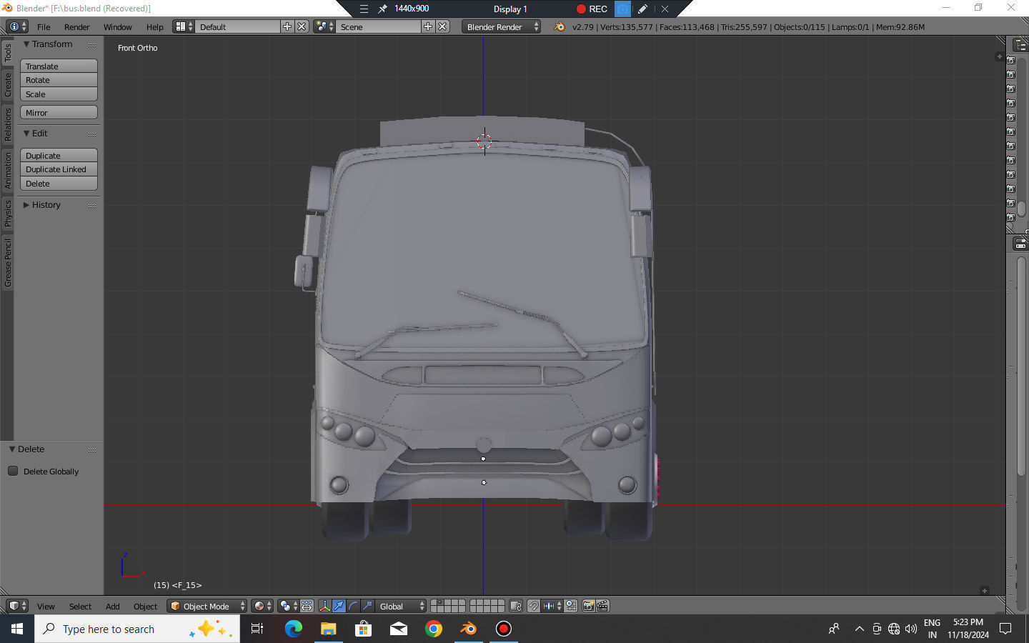 bus 3d model - vehicles Low-poly 3D model_9