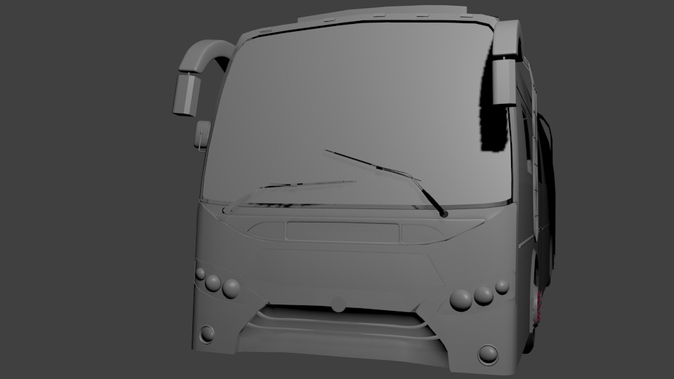 bus 3d model - vehicles Low-poly 3D model_17