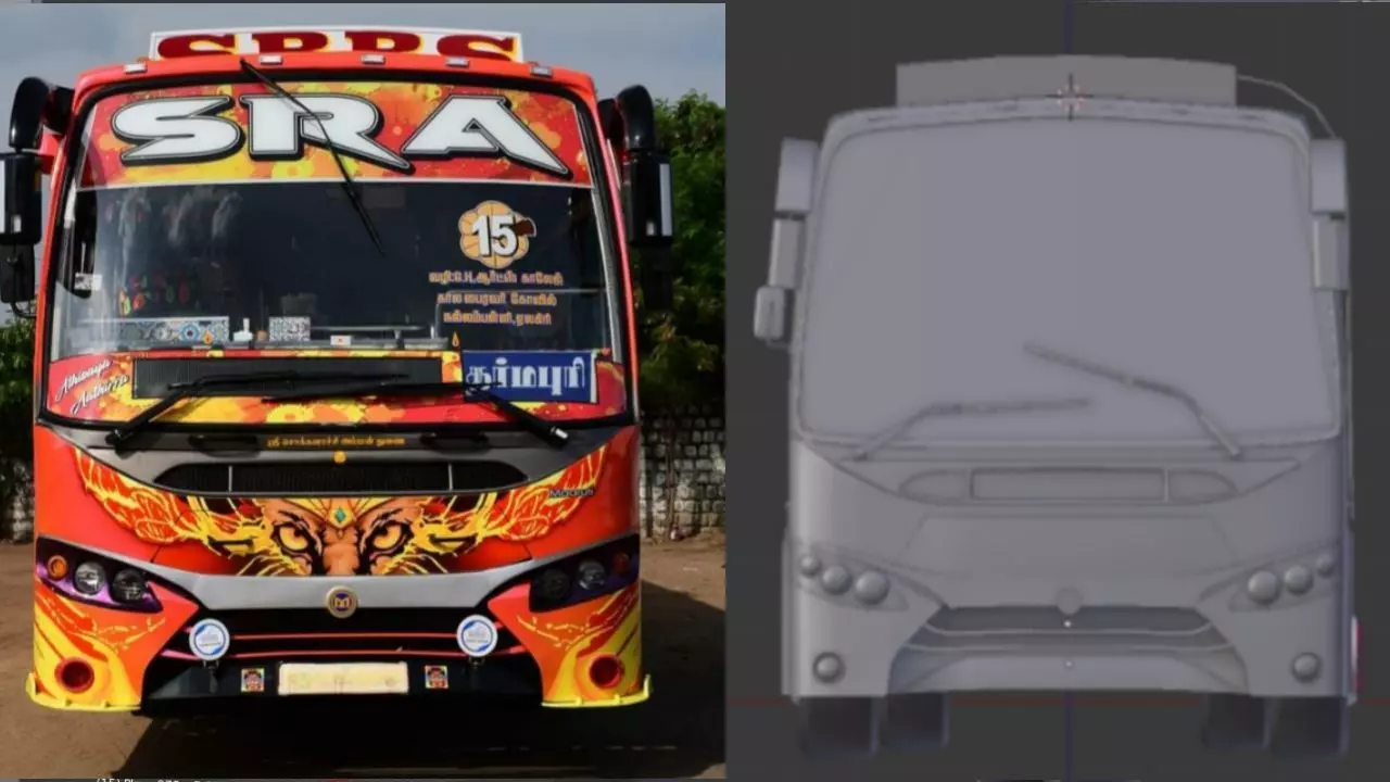 bus 3d model - vehicles Low-poly 3D model_0