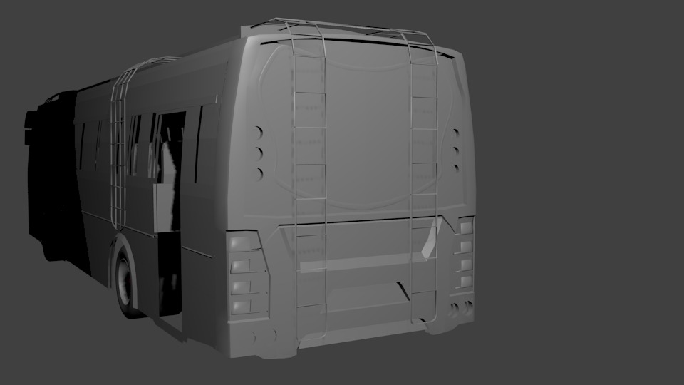 bus 3d model - vehicles Low-poly 3D model_2