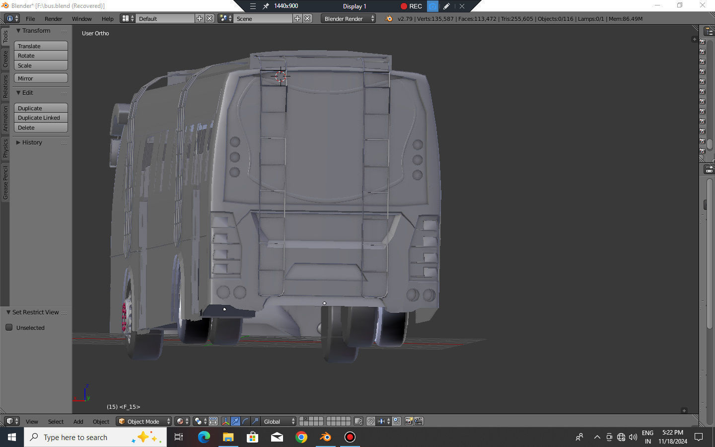 bus 3d model - vehicles Low-poly 3D model_8
