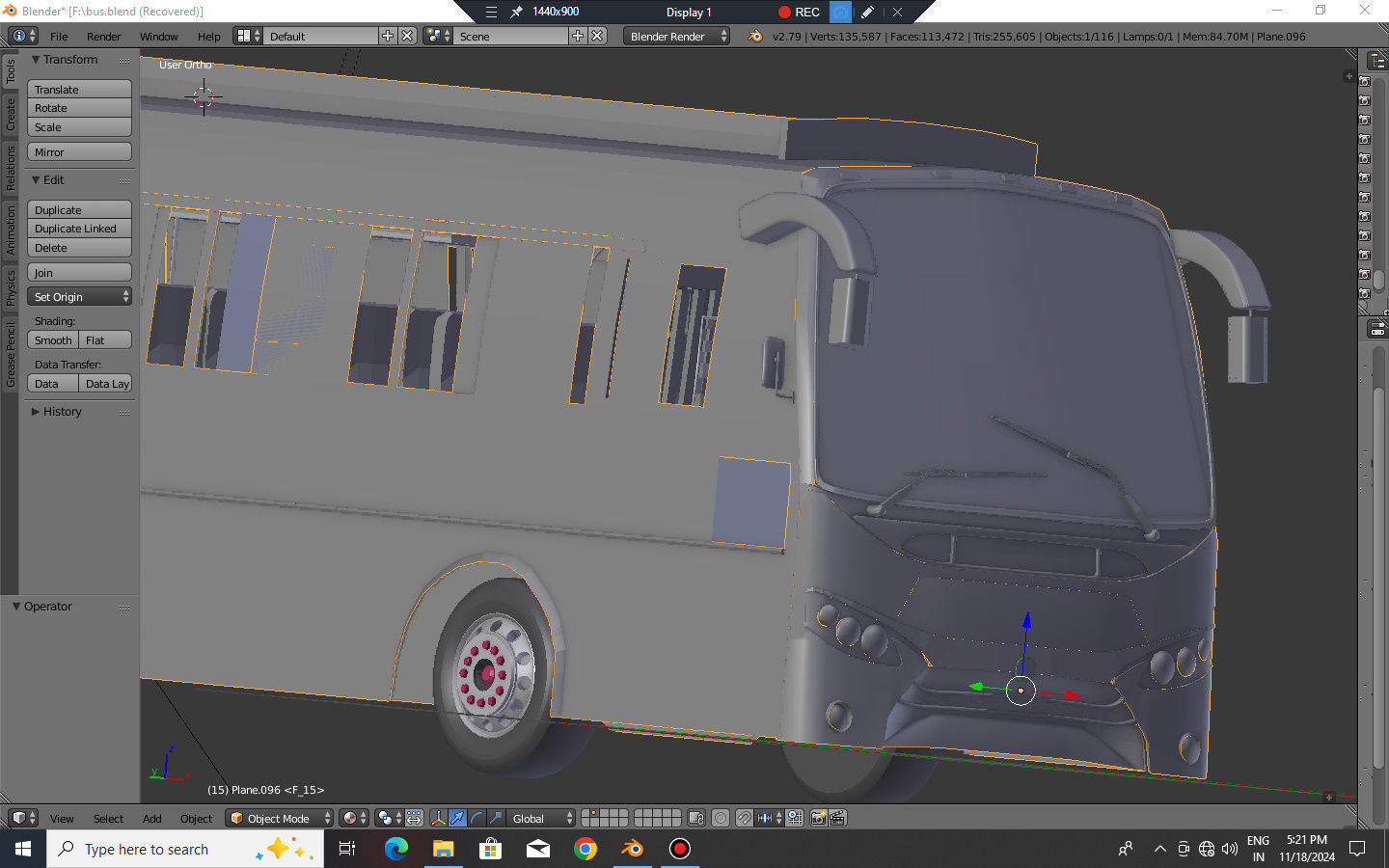 bus 3d model - vehicles Low-poly 3D model_5