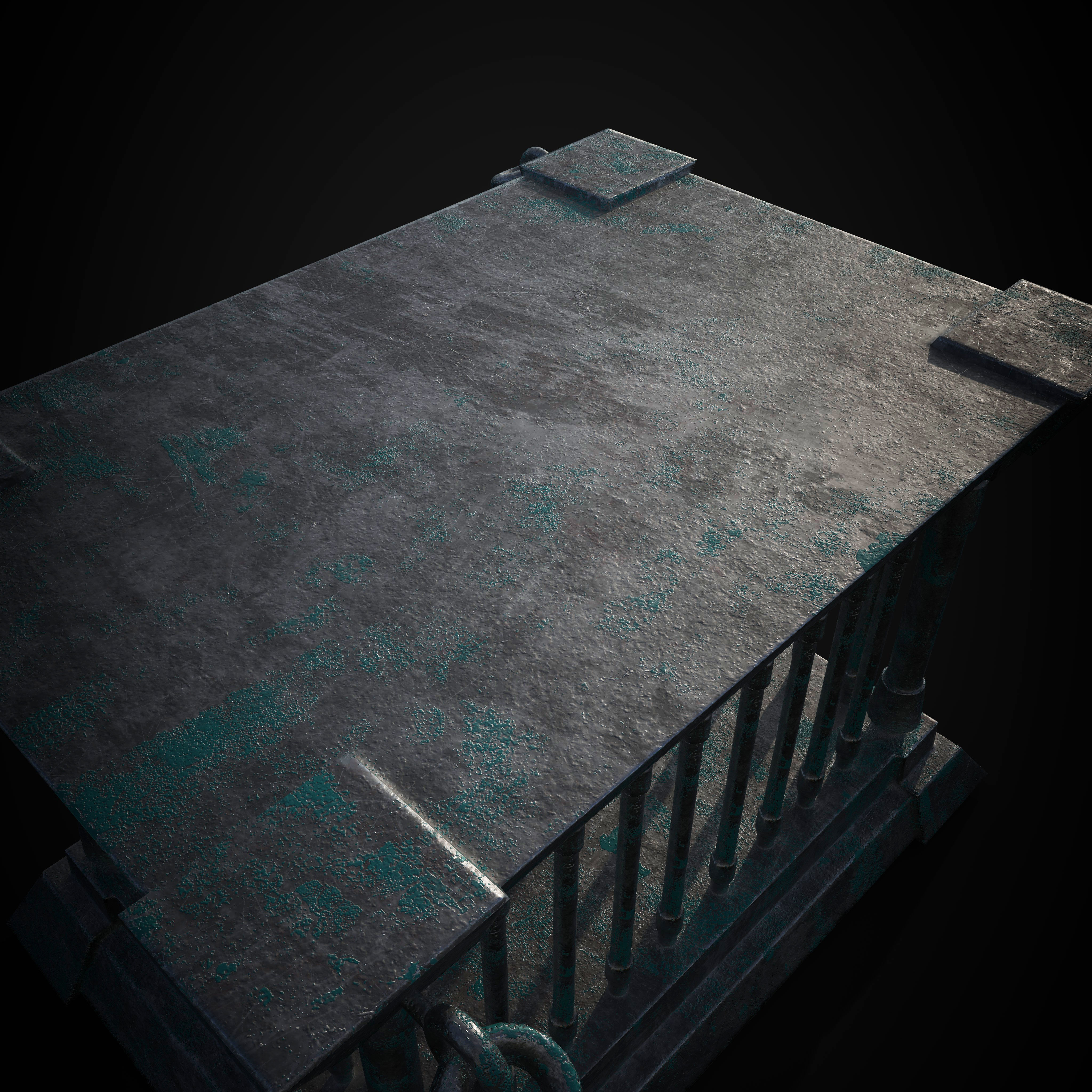 metal cage lowpoly game asset Low-poly 3D model_4