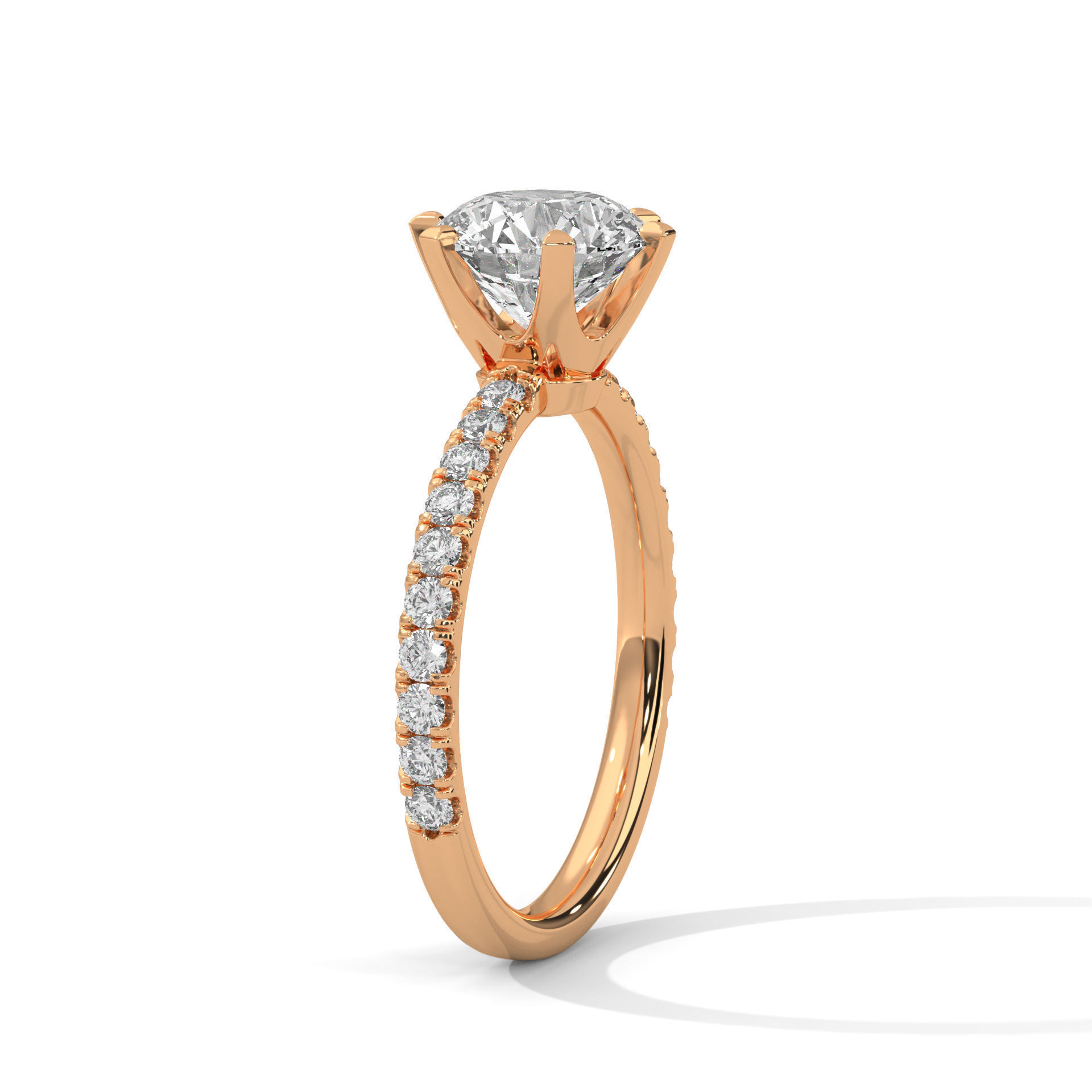 Solitaire ring with 360 view animation 3D print model_3