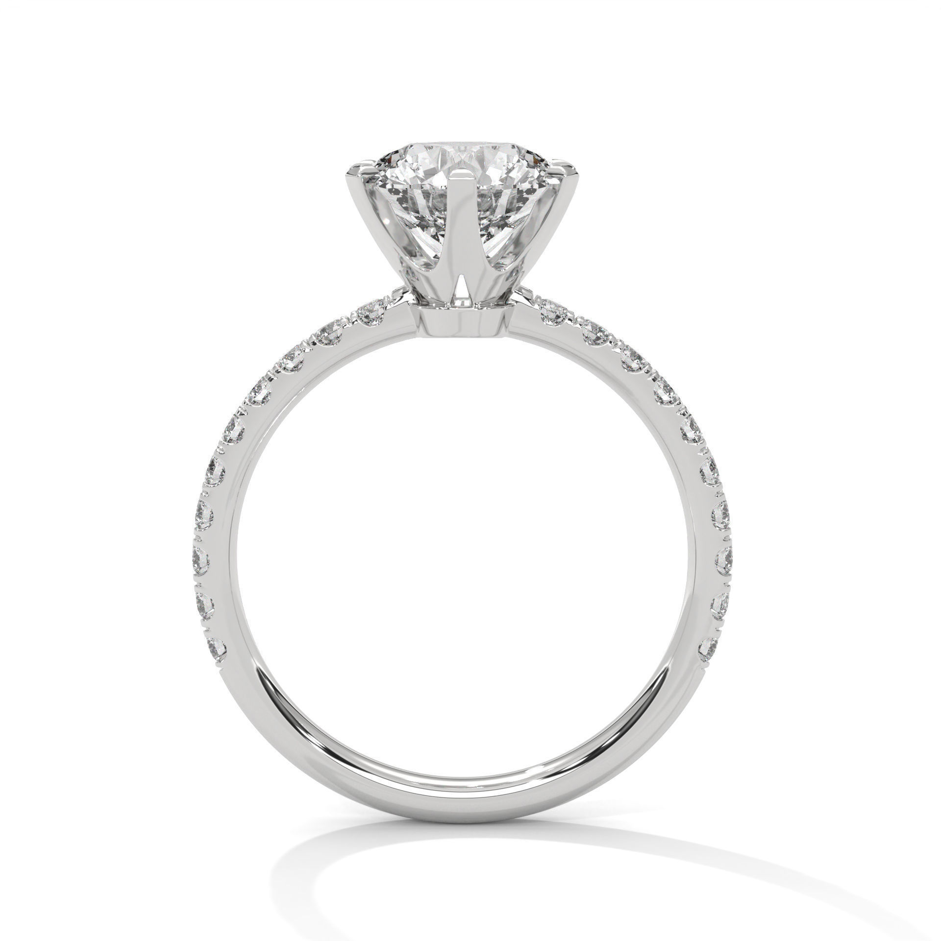 Solitaire ring with 360 view animation 3D print model_5