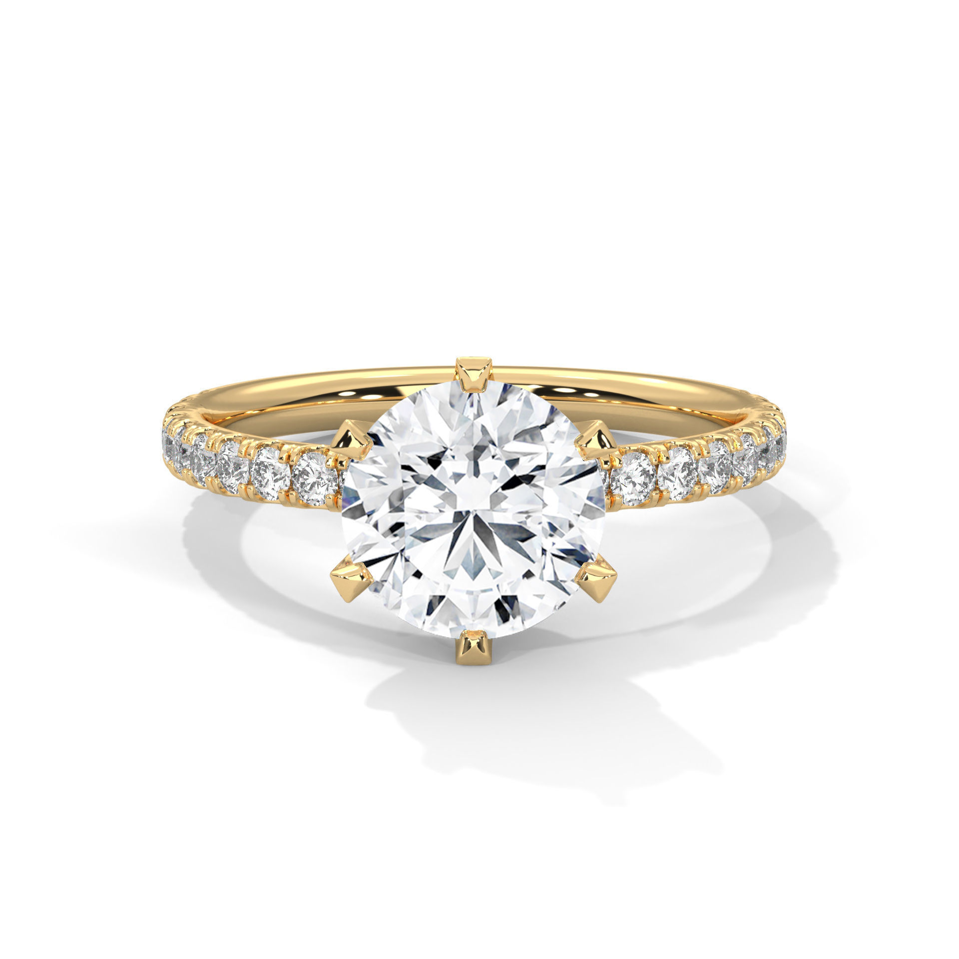 Solitaire ring with 360 view animation 3D print model_1