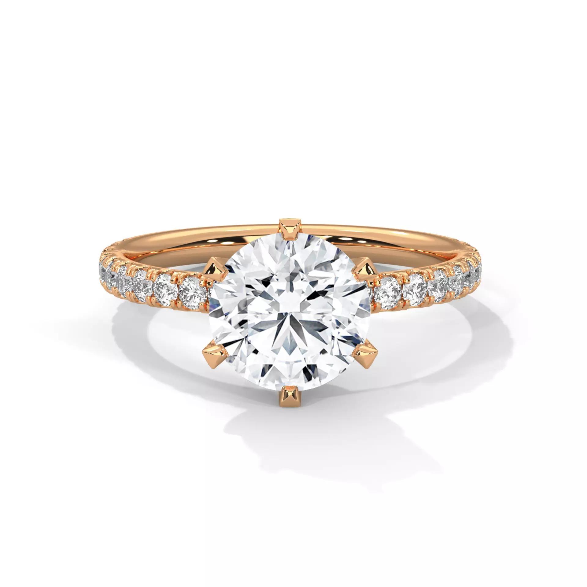 Solitaire ring with 360 view animation 3D print model_0