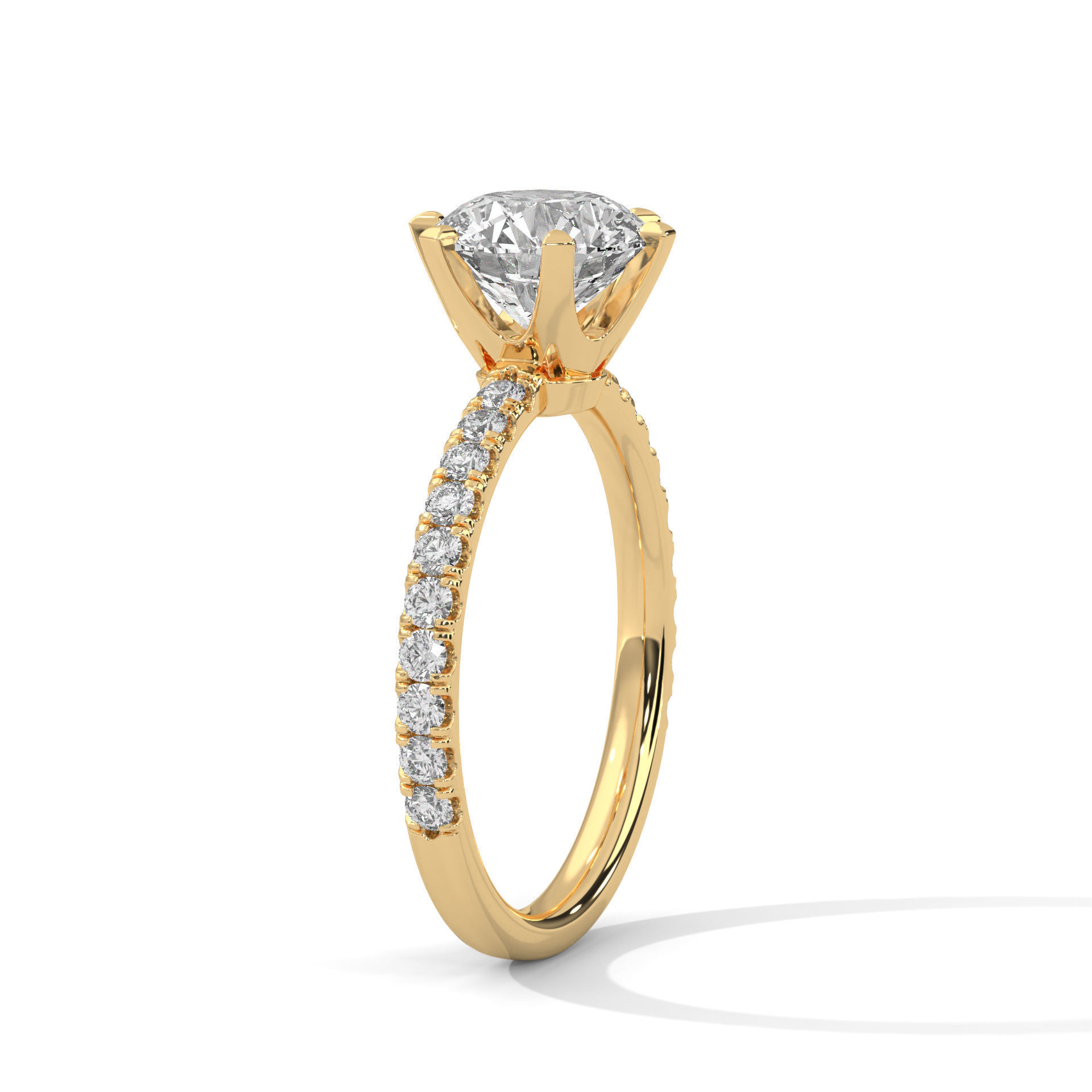Solitaire ring with 360 view animation 3D print model_4