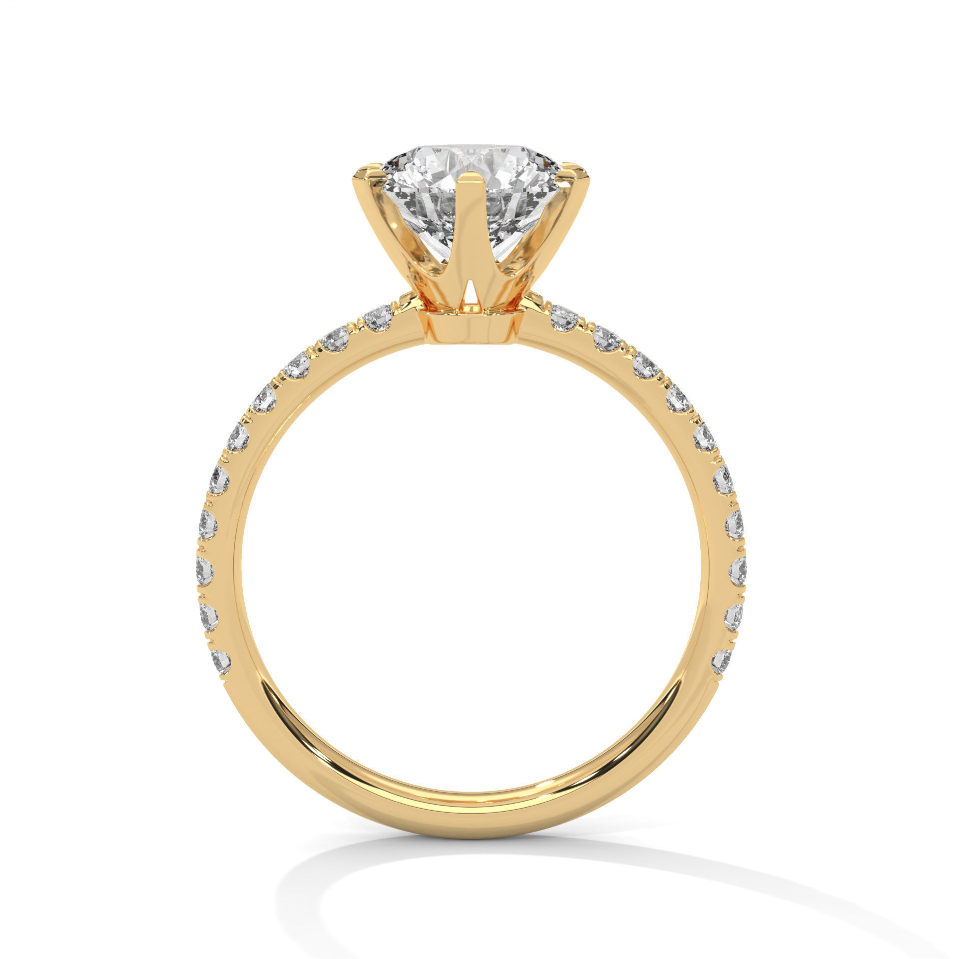 Solitaire ring with 360 view animation 3D print model_6