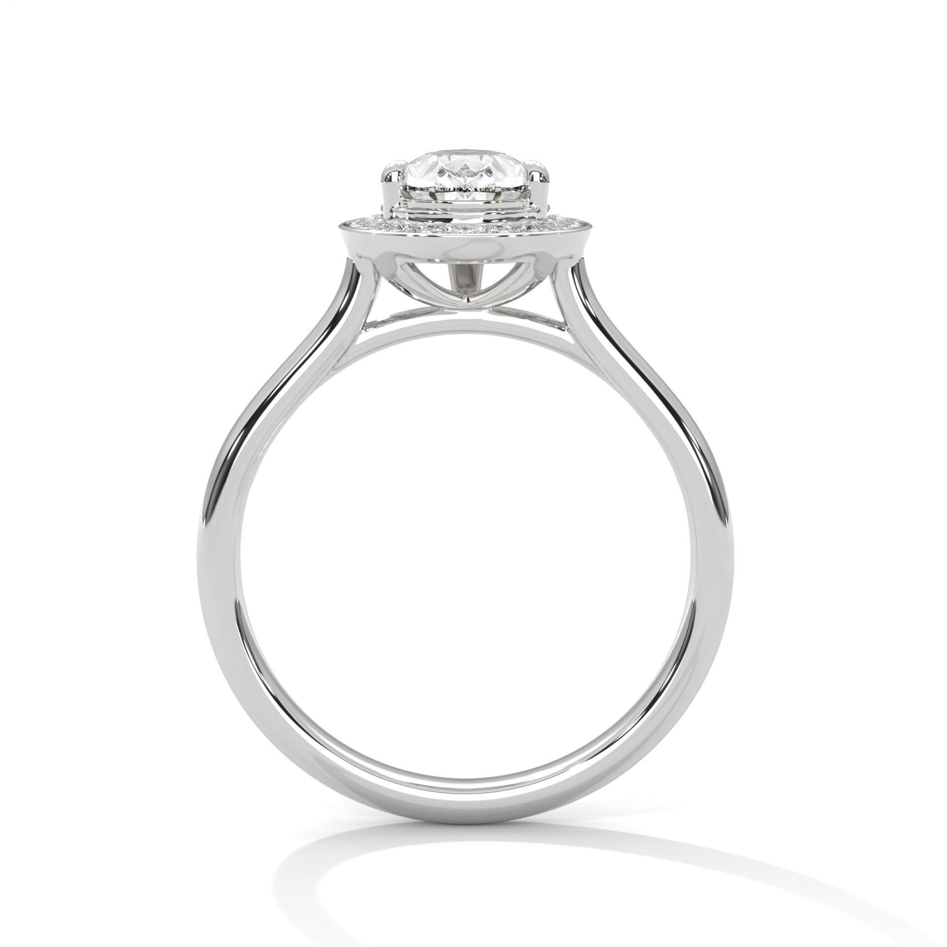 Solitaire ring with 360 view animation 3D print model_7