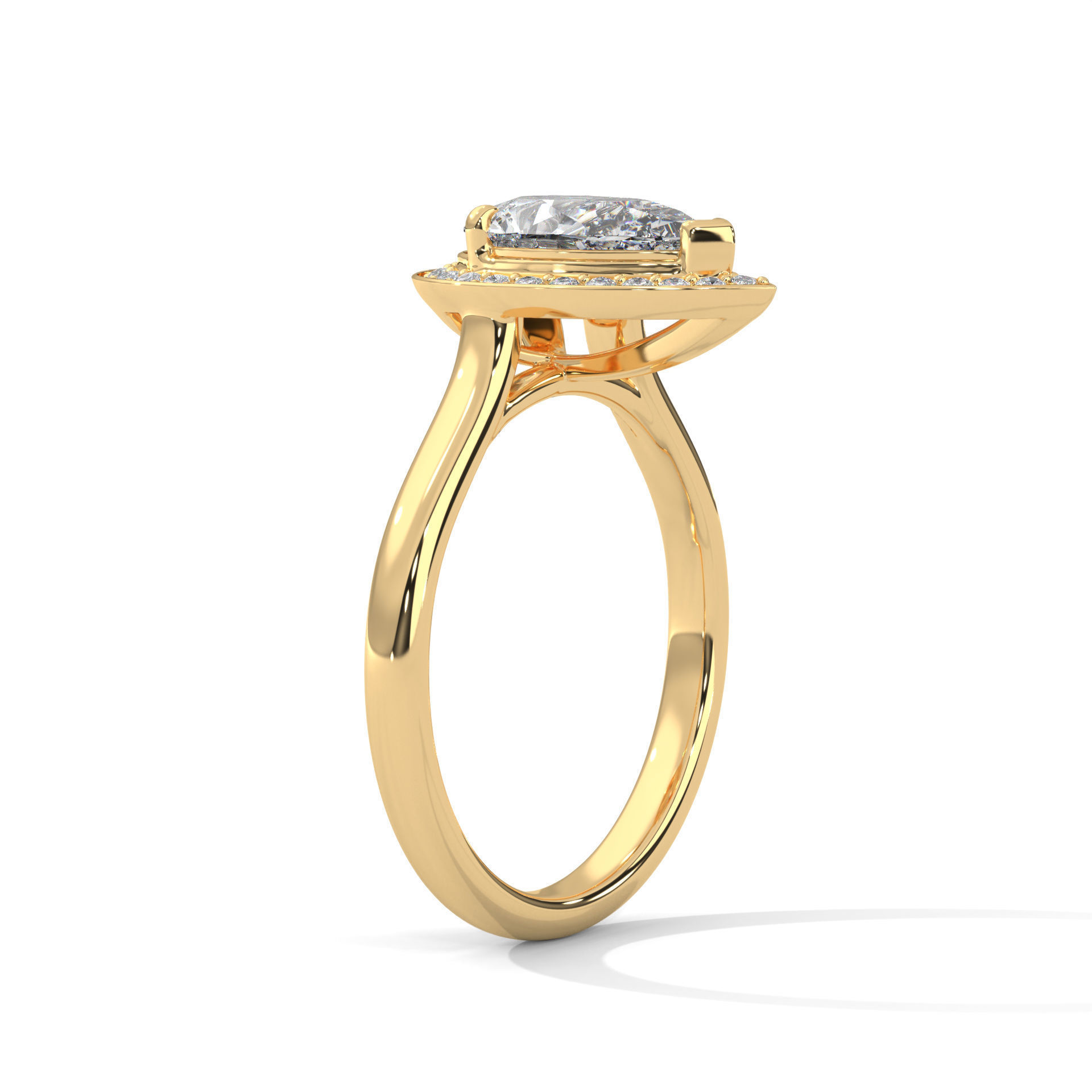 Solitaire ring with 360 view animation 3D print model_3