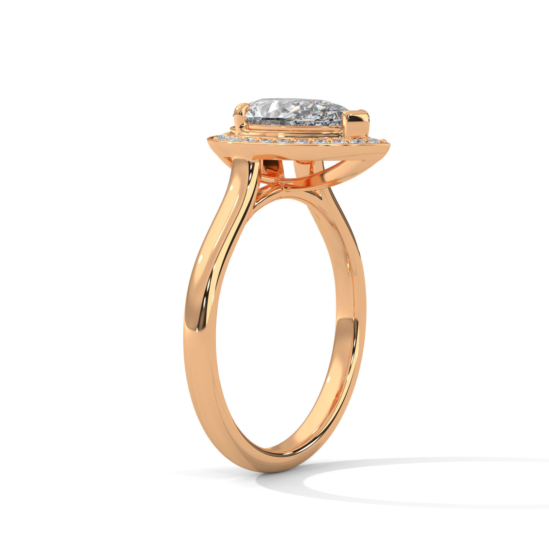 Solitaire ring with 360 view animation 3D print model_4