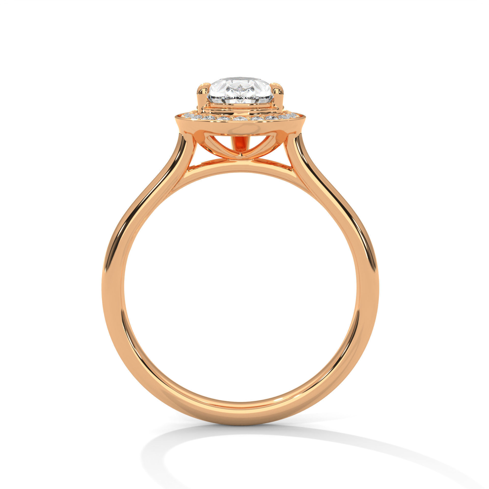 Solitaire ring with 360 view animation 3D print model_8