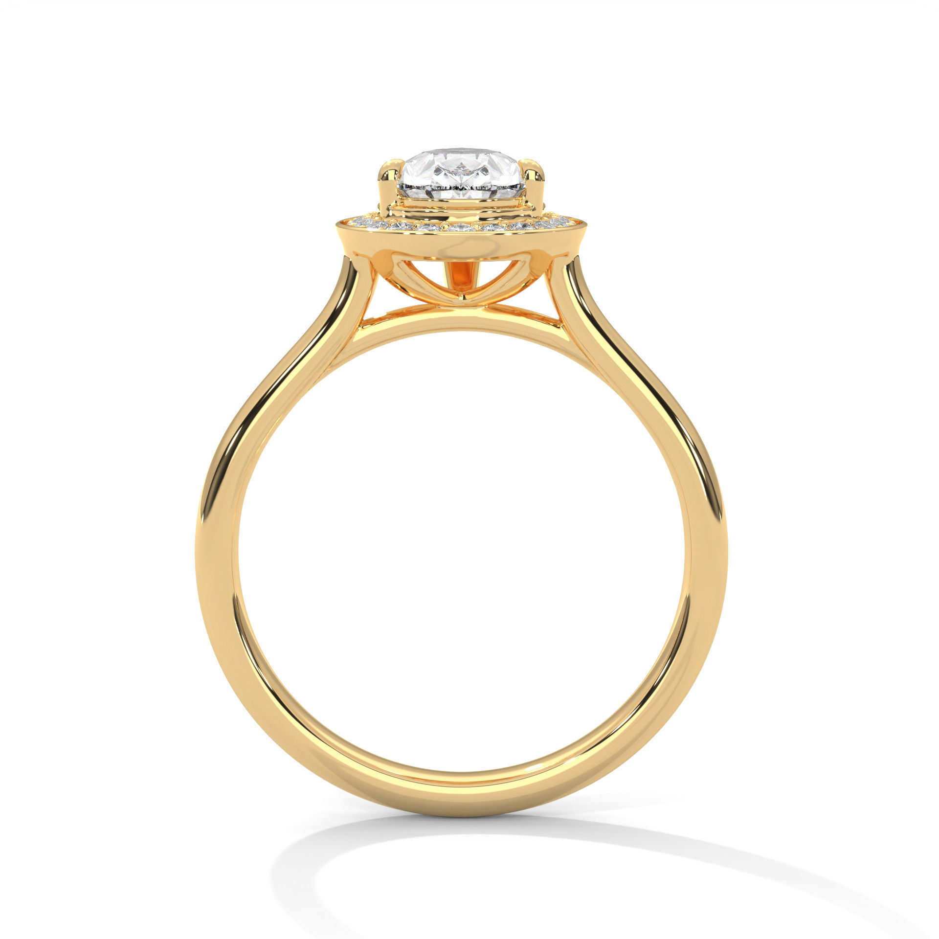 Solitaire ring with 360 view animation 3D print model_6