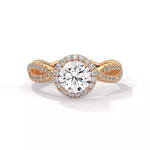 Halo Solitaire ring with 360 view animation  3D print model